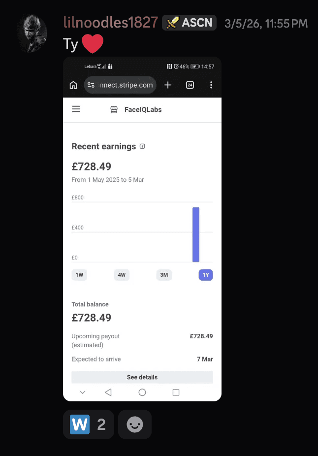Creator payment proof