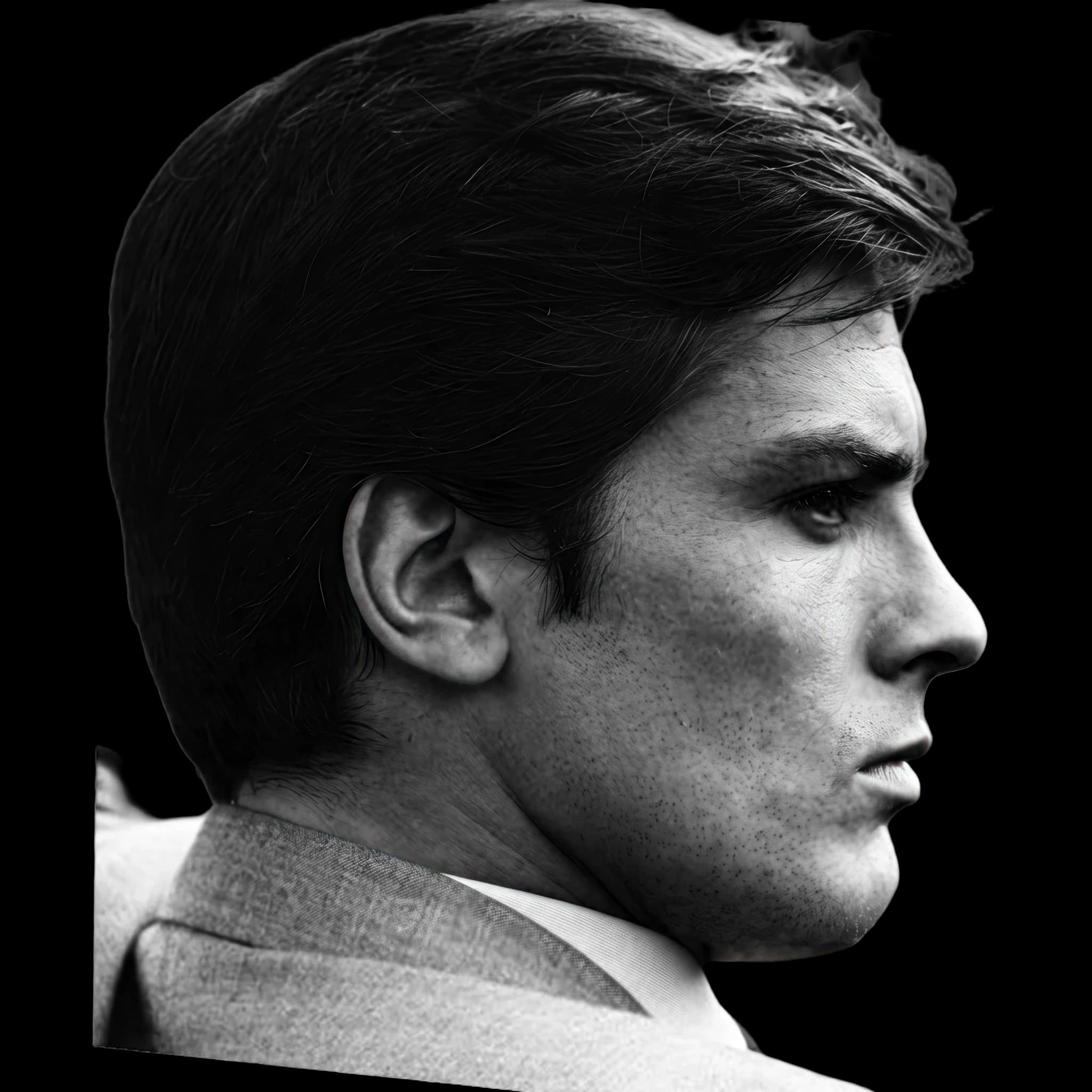 Alain Delon(prime), side profile