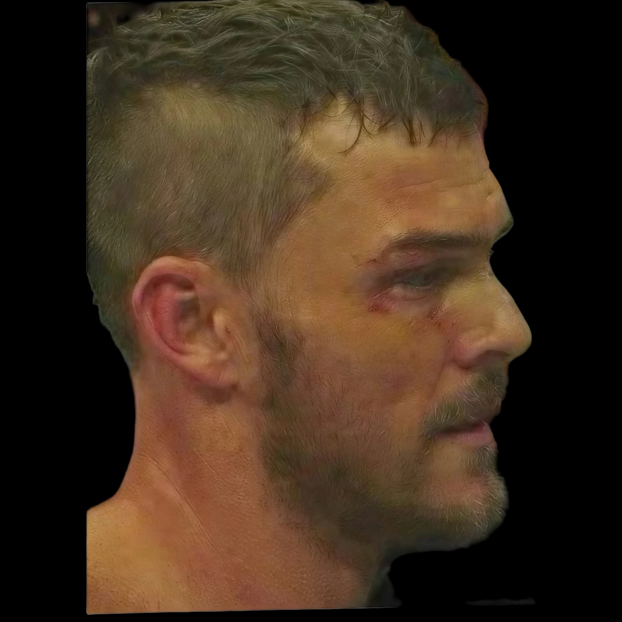 Alain Ritchson, side profile