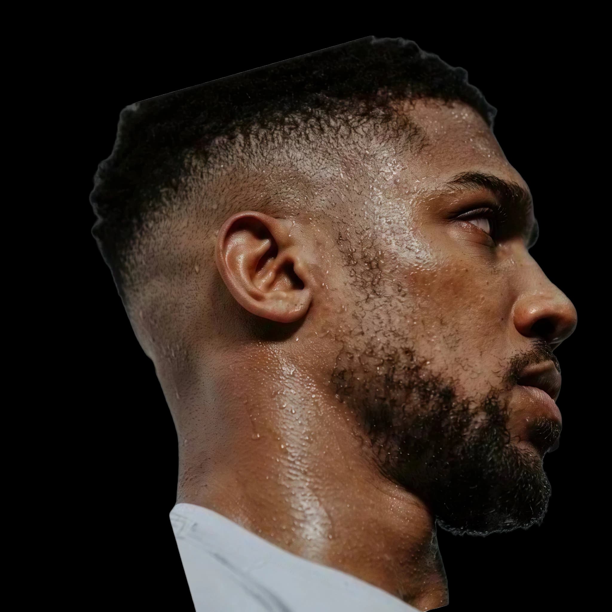 Anthony Joshua, side profile
