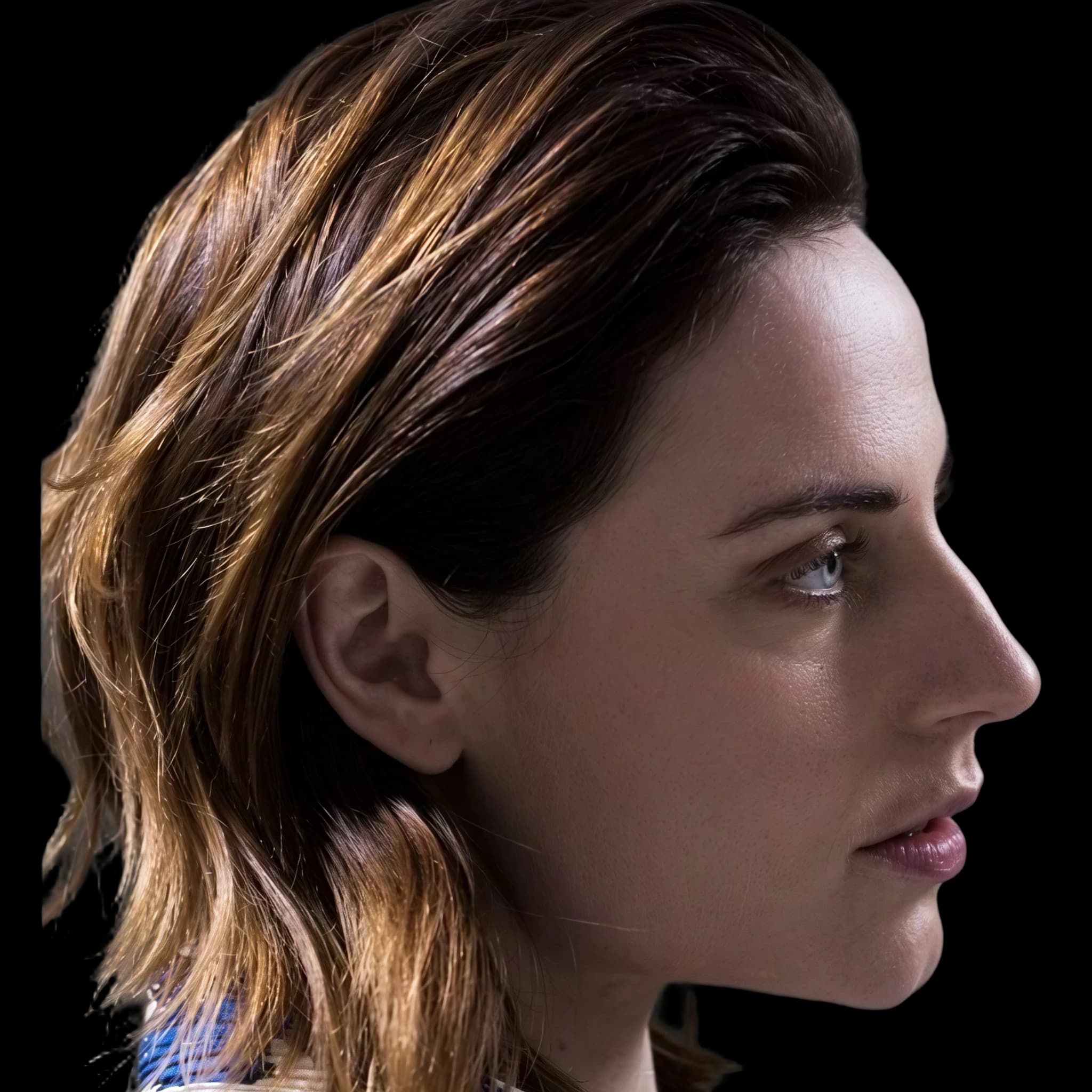 Antje Traue, side profile