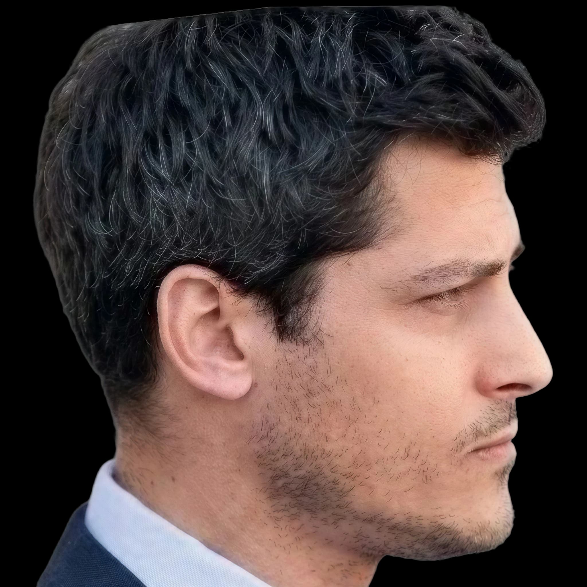 Atesh Salih, side profile