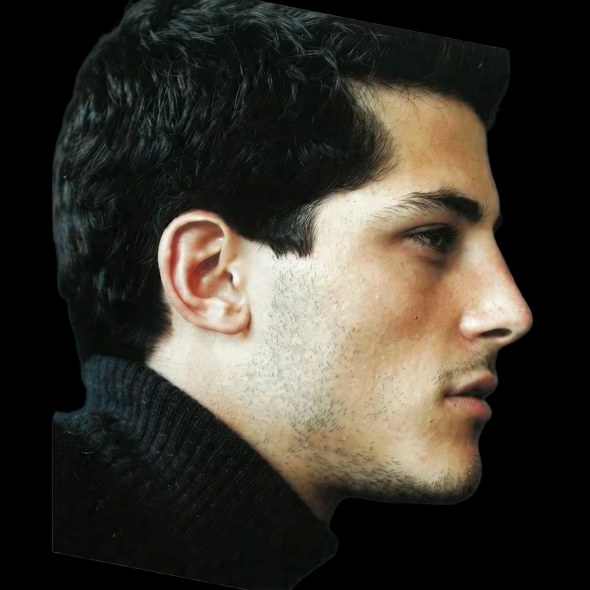 Atesh Salih, side profile