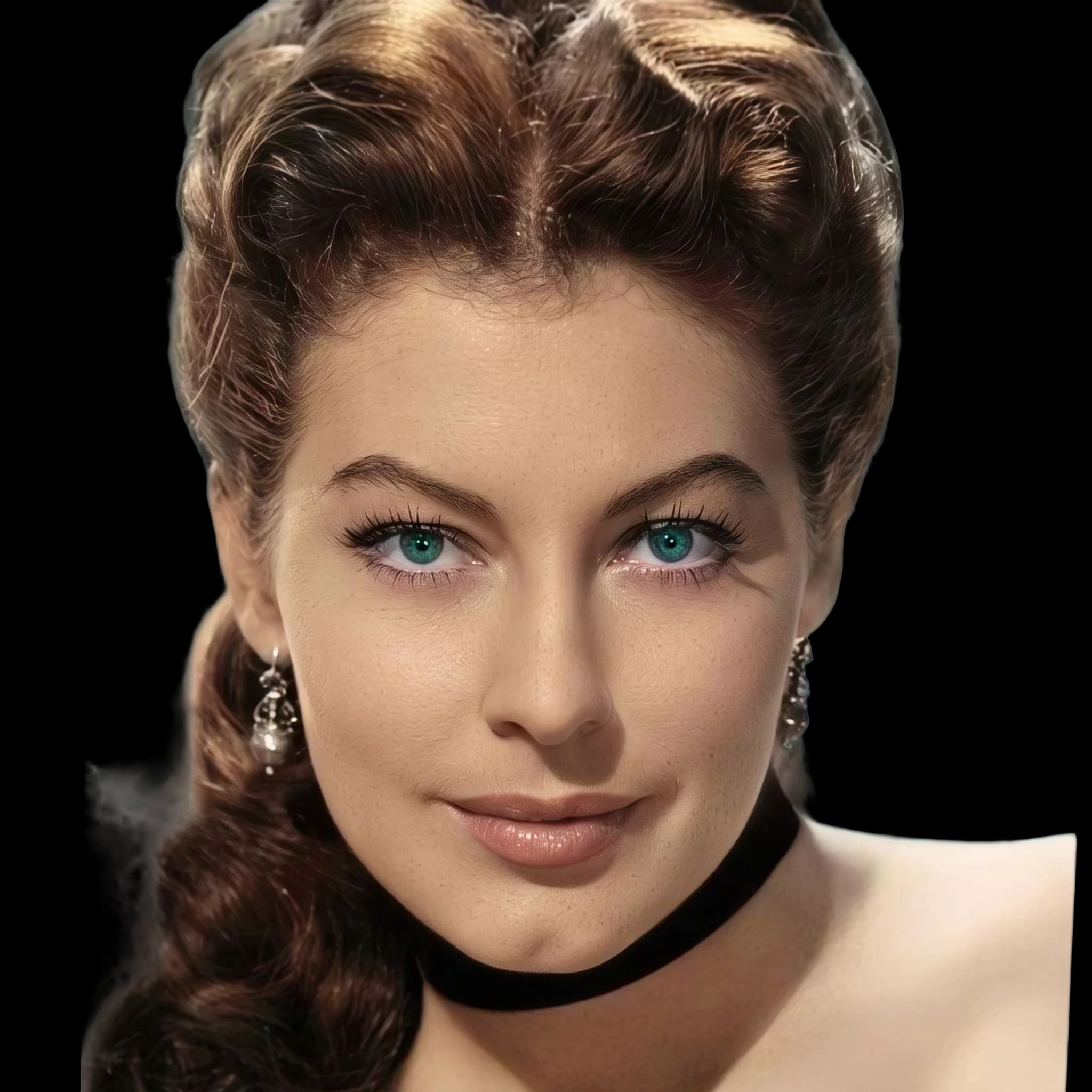 Ava Gardner, front profile