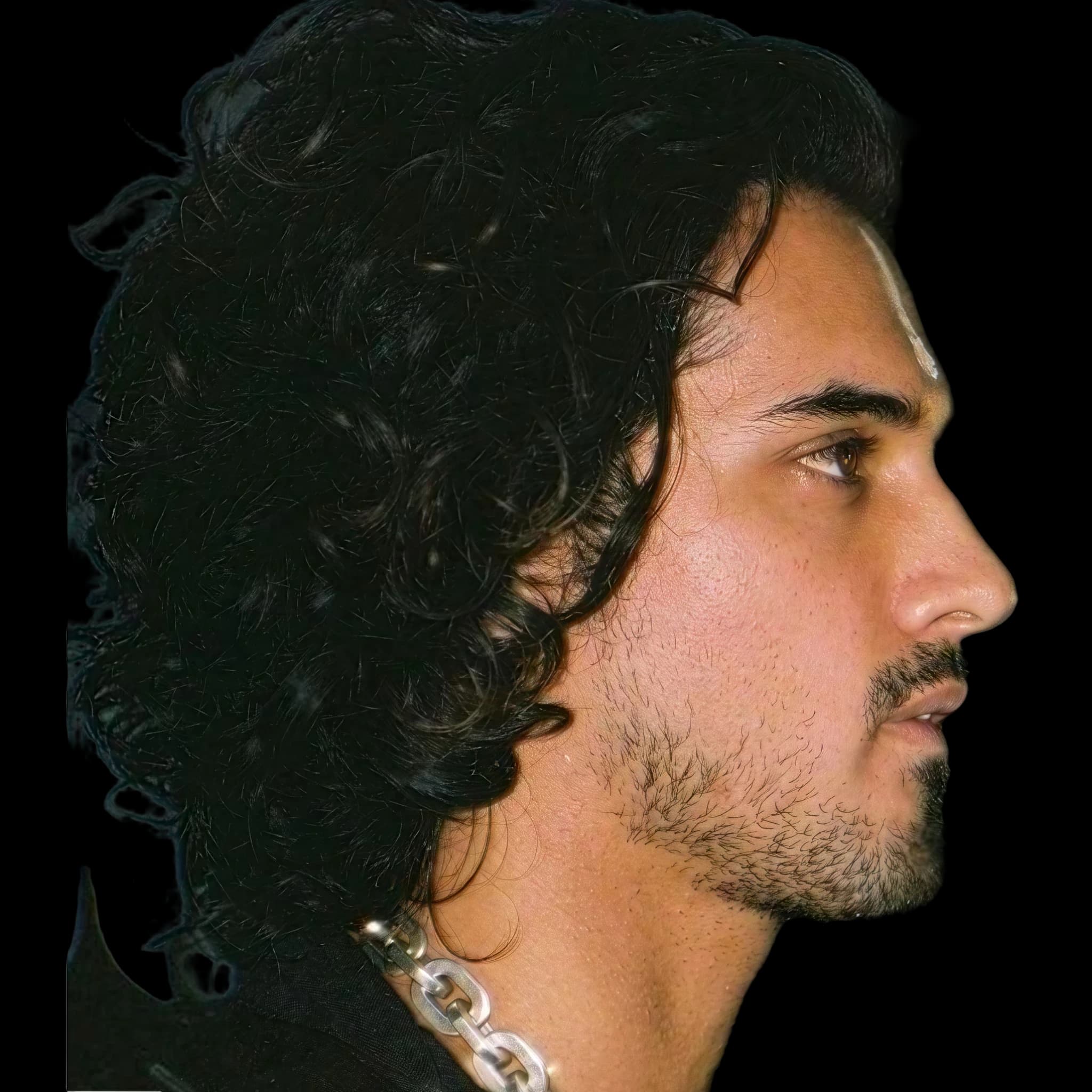 Avan Jogia, side profile