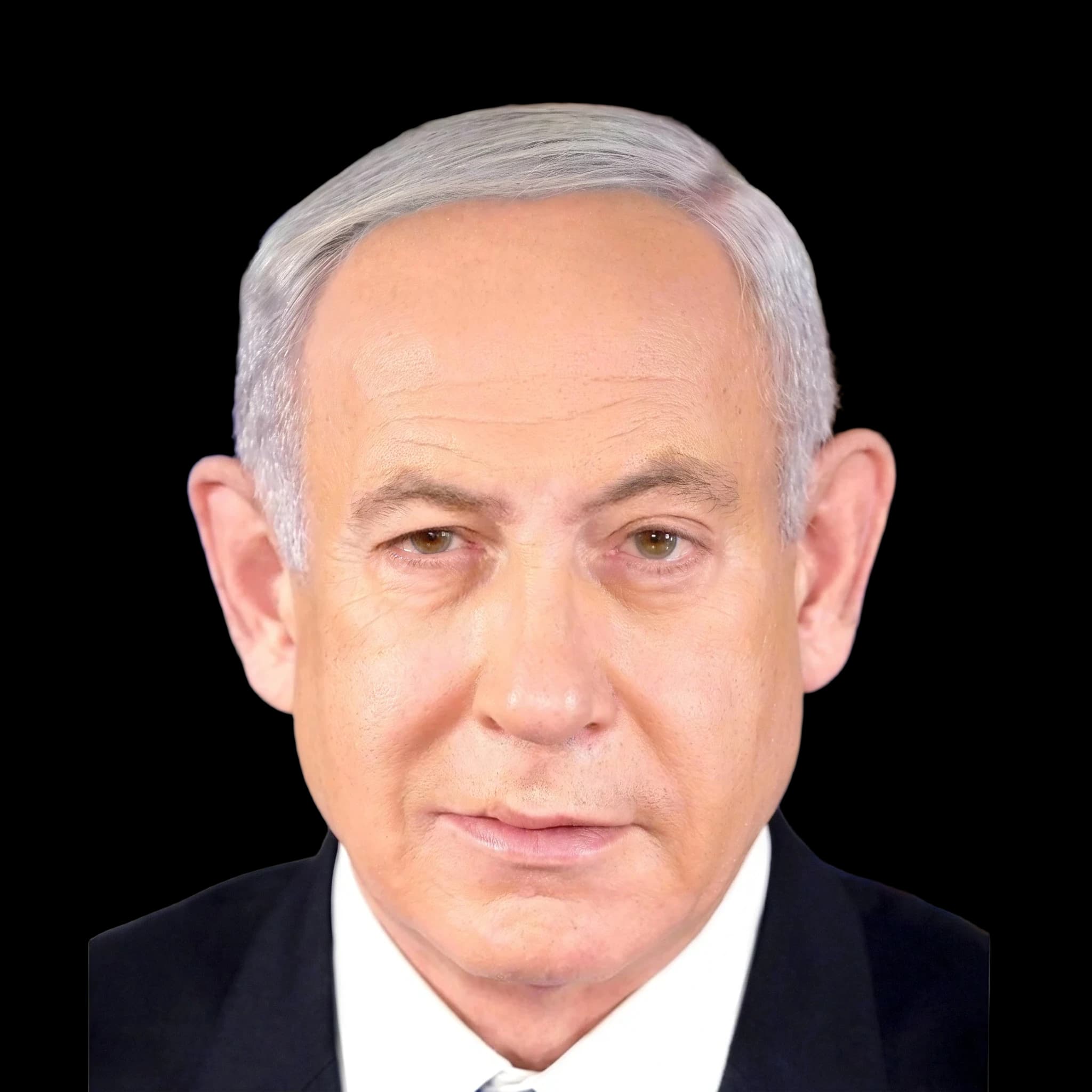 Benjamin Netanyahu, front profile