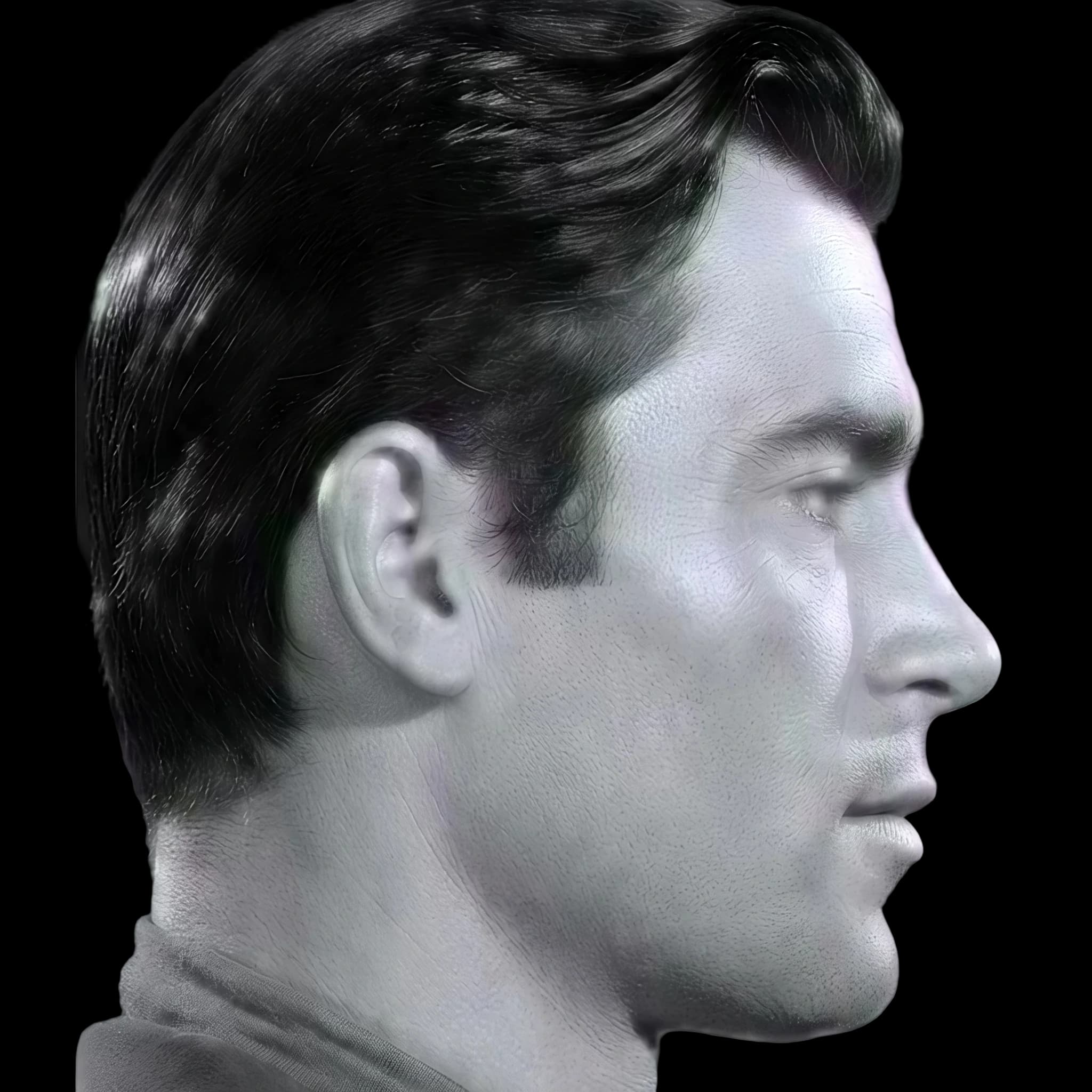 Clint Walker, side profile