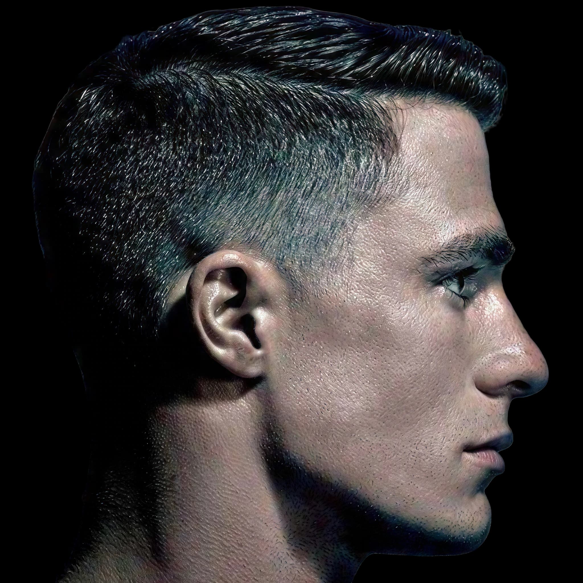 Colton Haynes, side profile