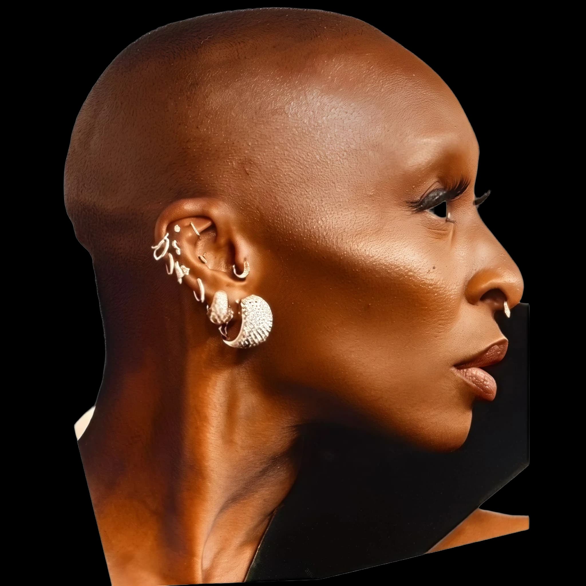 Cynthia Erivo, side profile