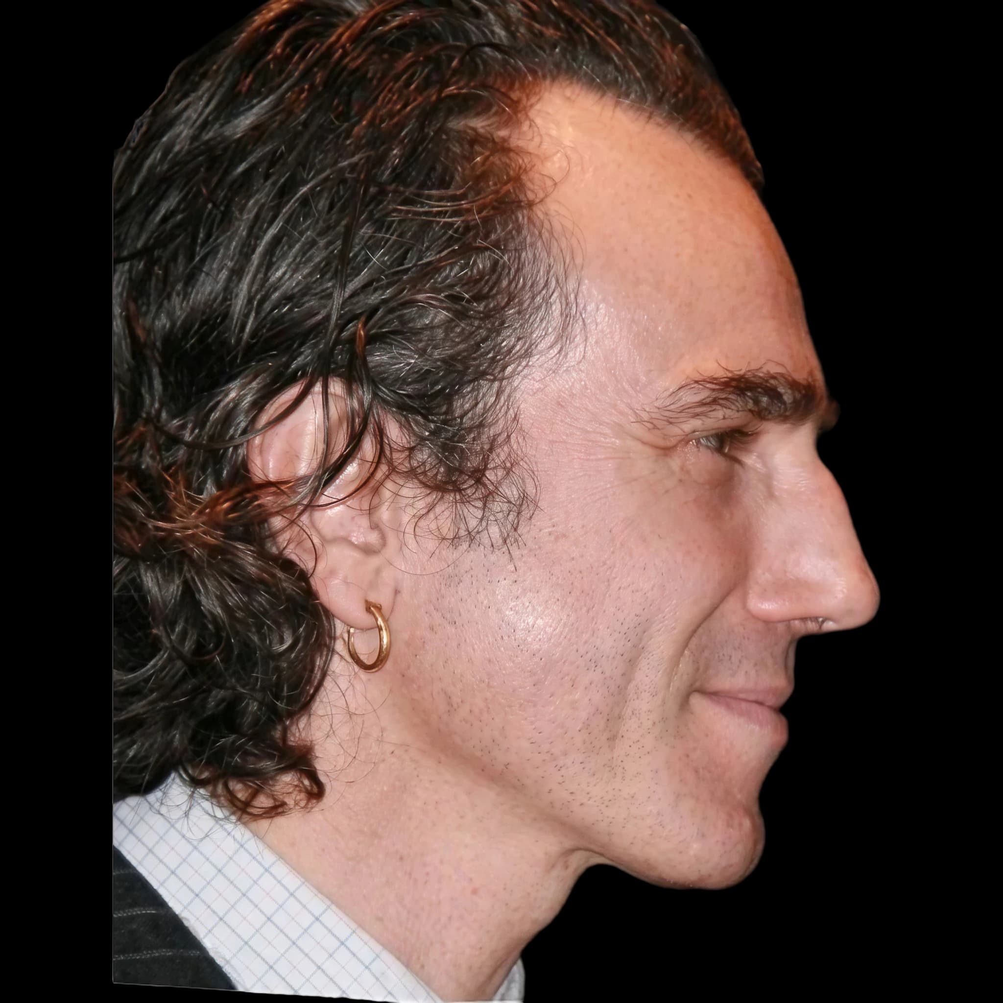 Daniel Day-Lewis, side profile