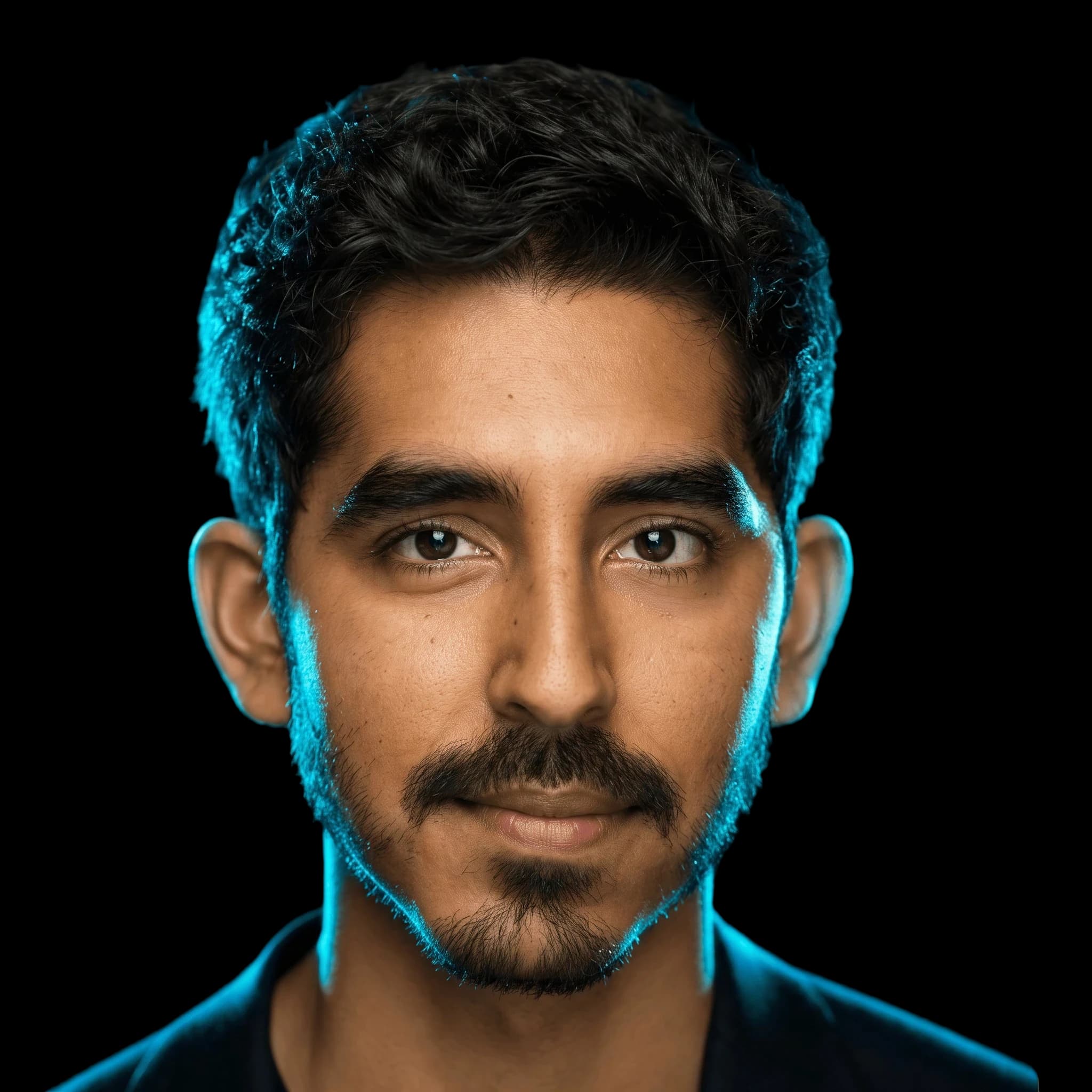 Dev Patel, front profile