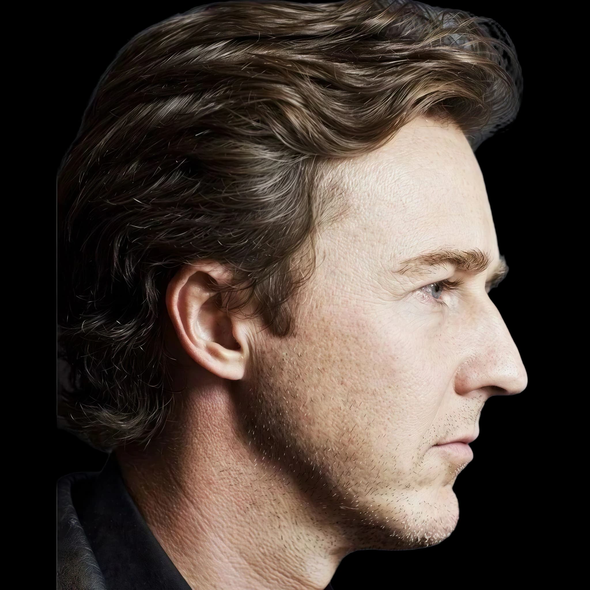 Edward Norton, side profile