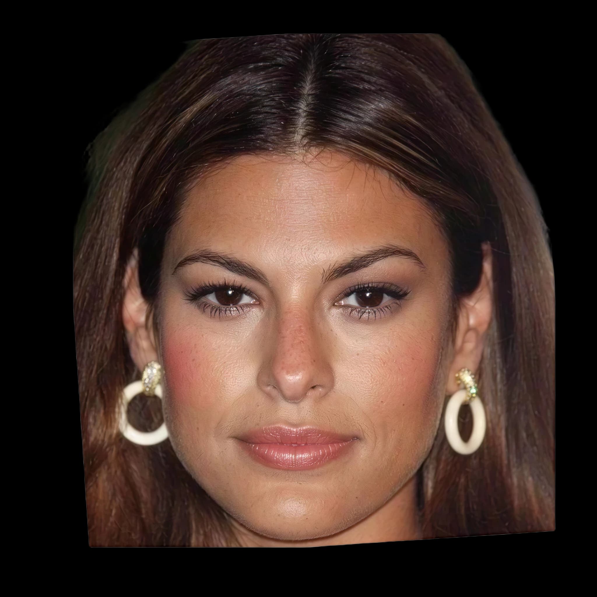Eva Mendes, front profile
