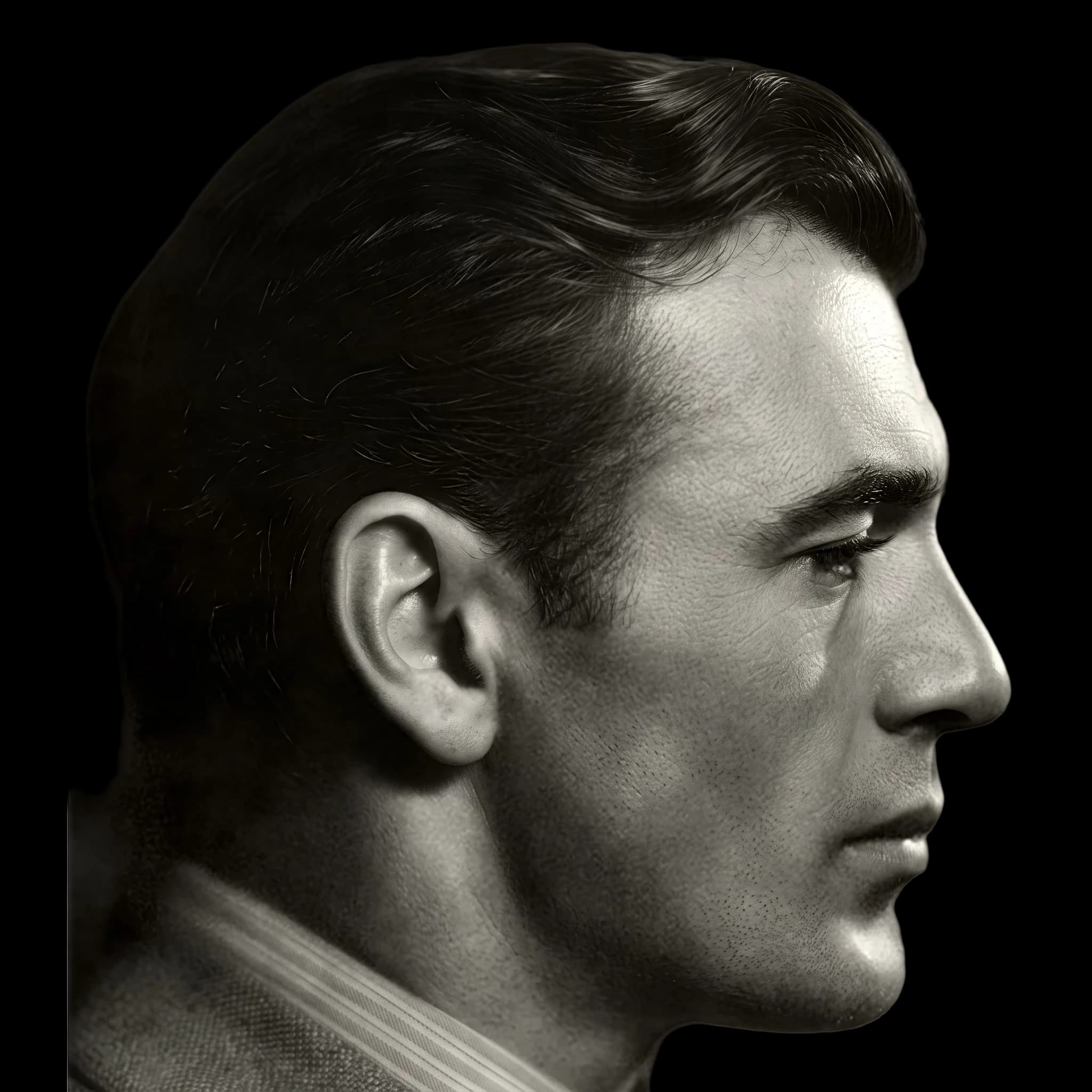 Gary Cooper, side profile