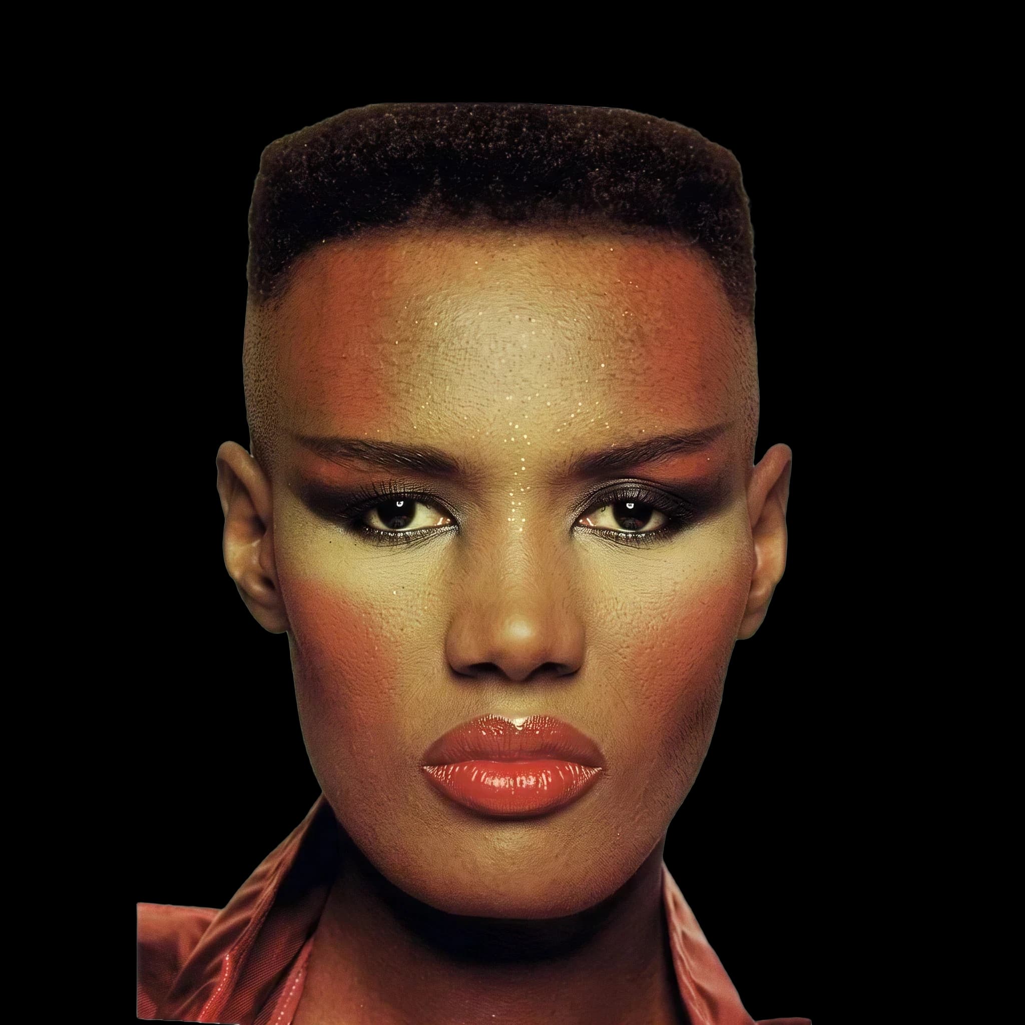 Grace Jones, Cheekbone height