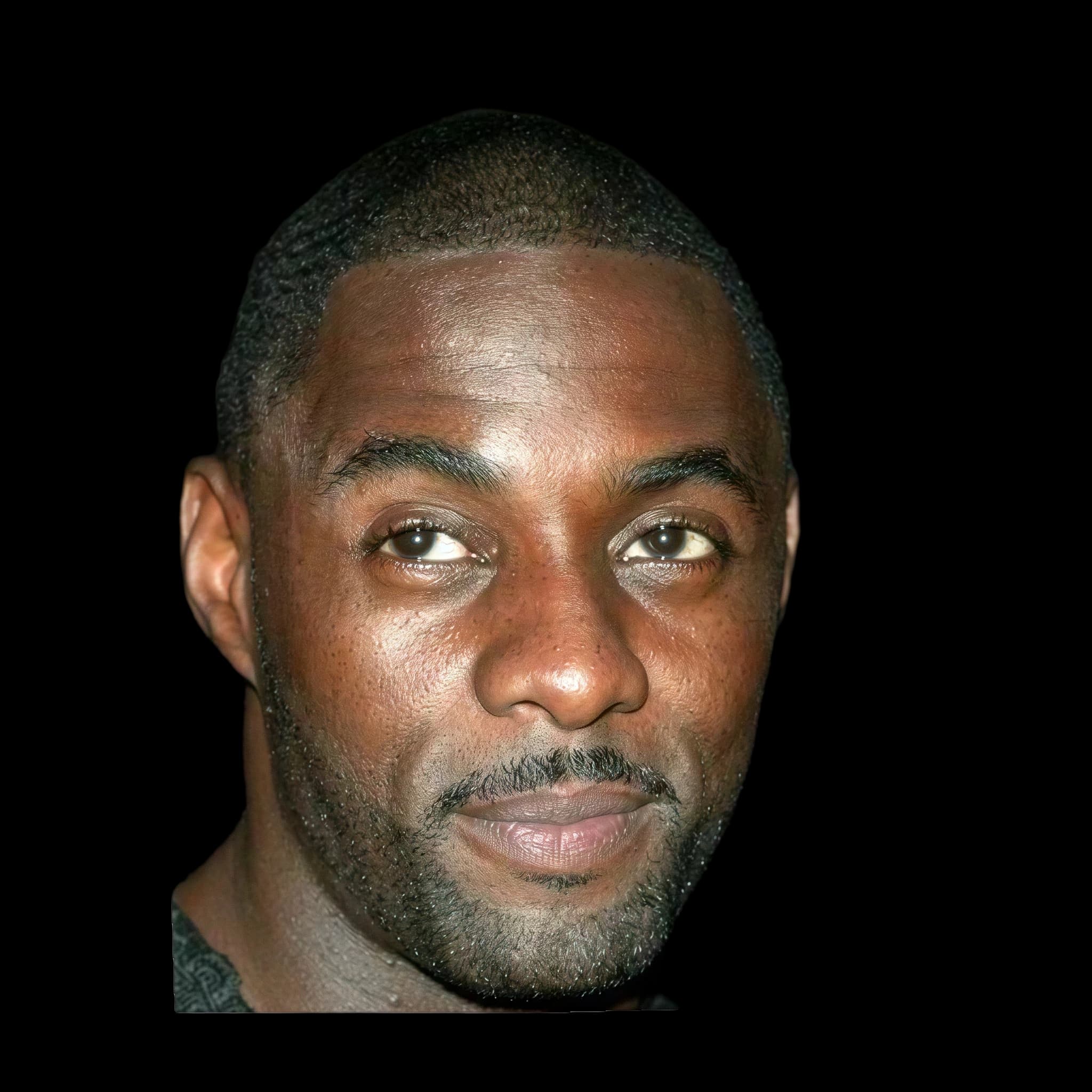 Idris Elba, front profile