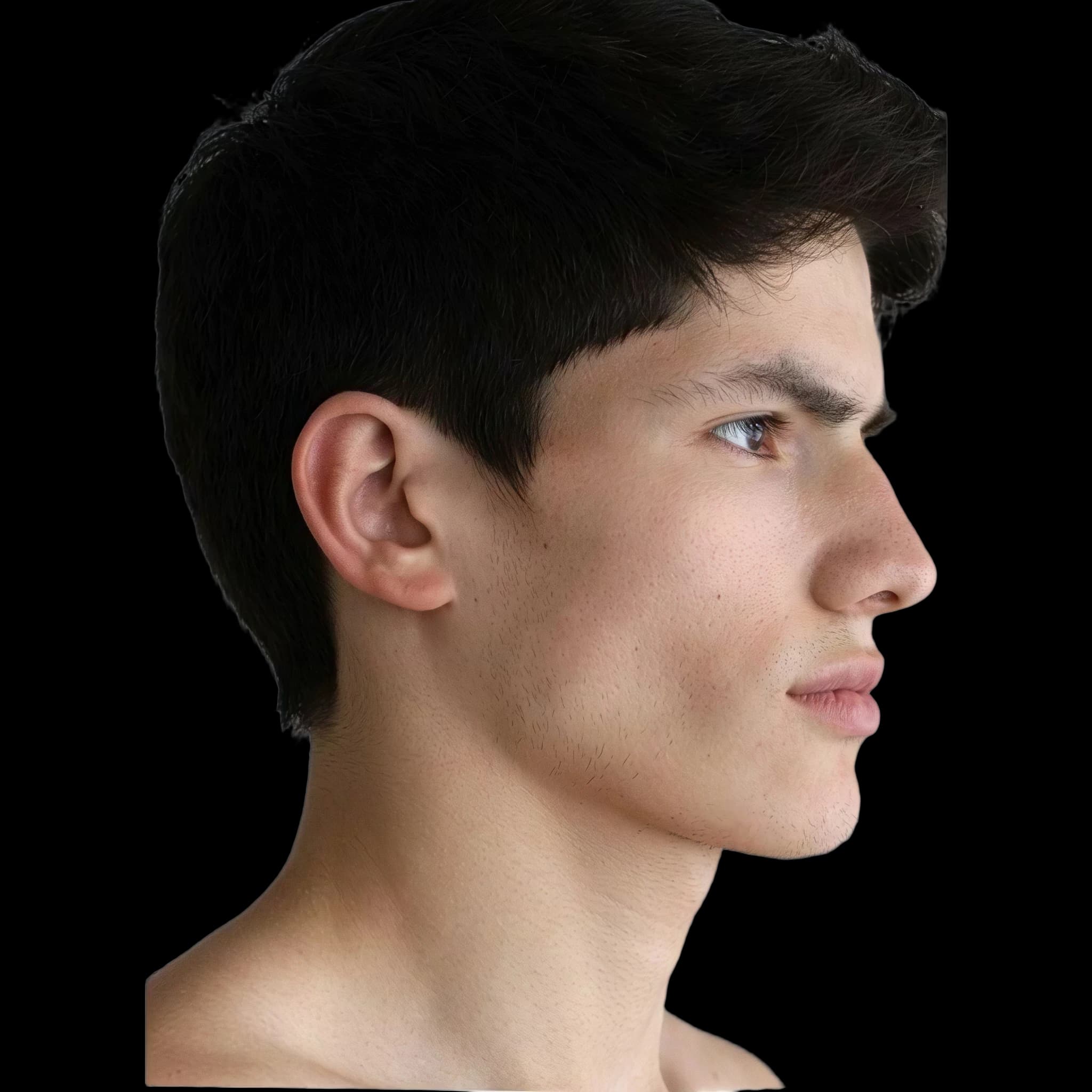 Islam Dulatov, side profile