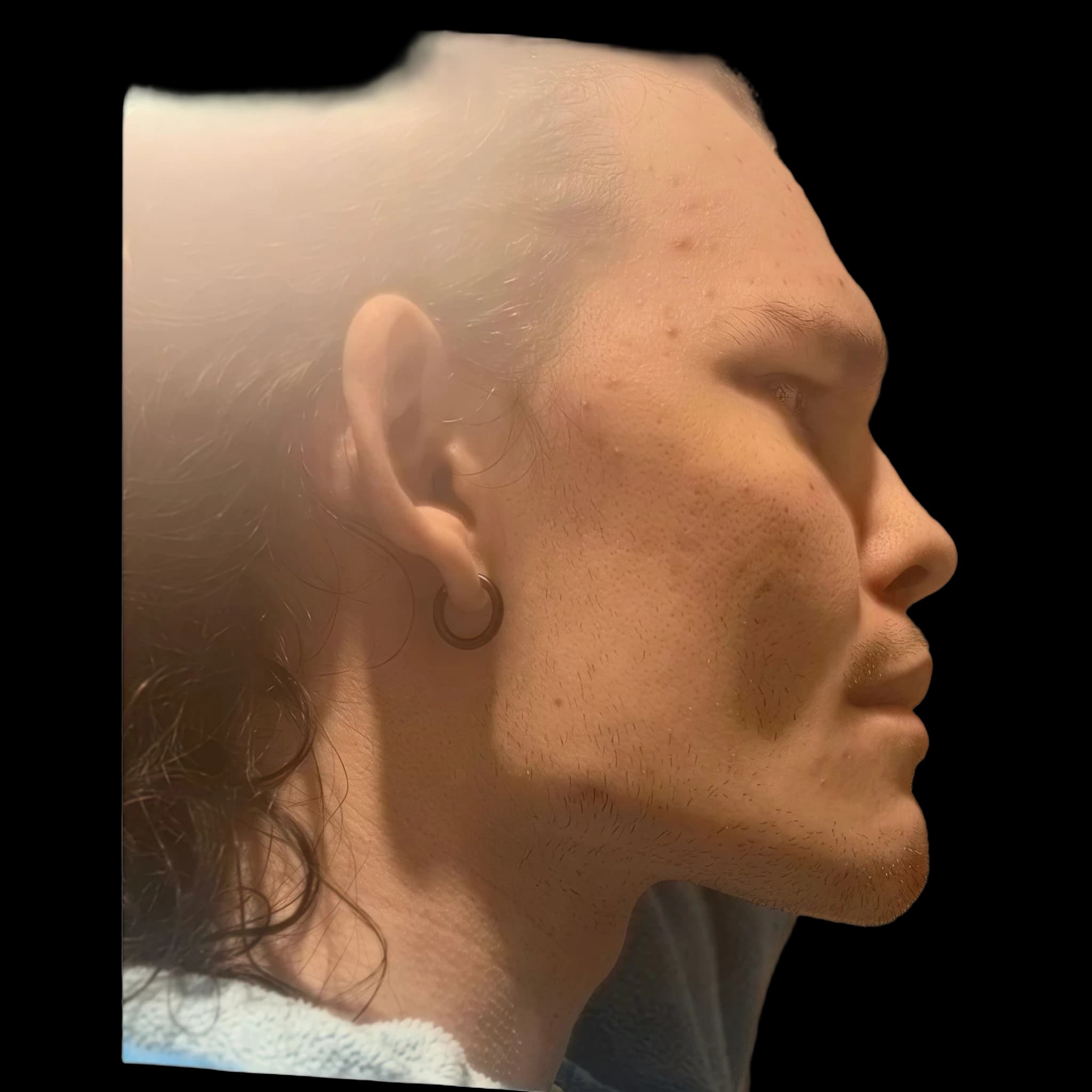 James Sapphire (Looksmaxxer), side profile
