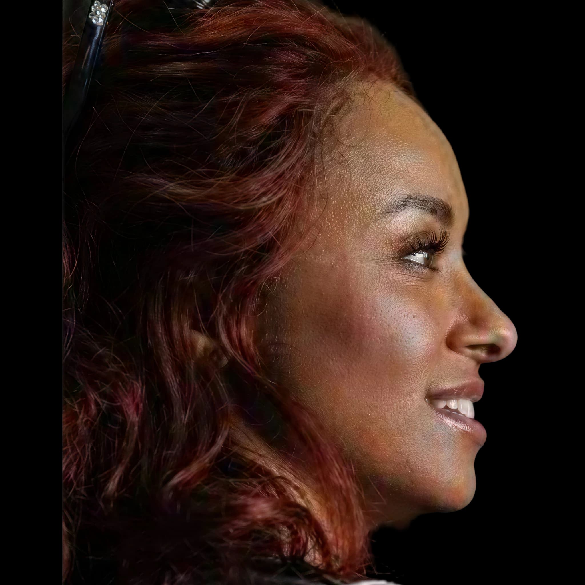 Kat Graham, side profile