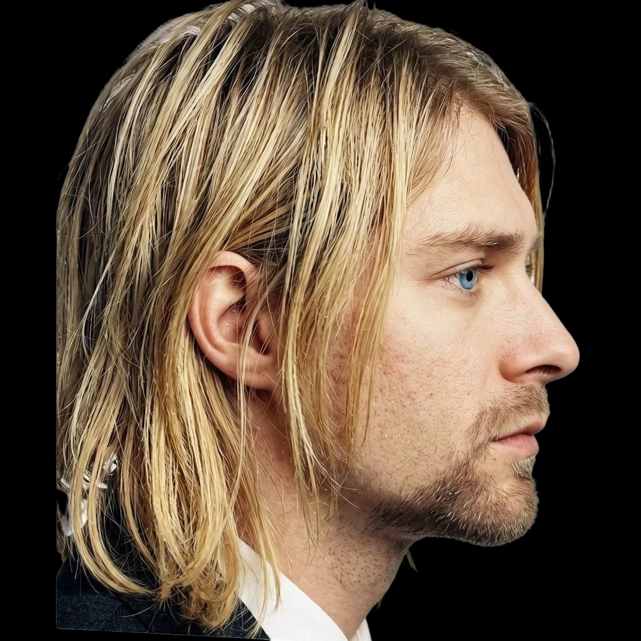 Kurt Cobain, side profile