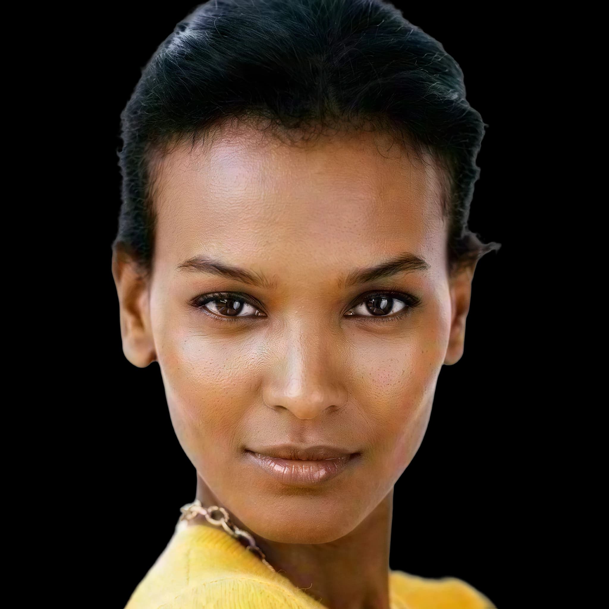 Liya Kebede, Cheekbone Prominence