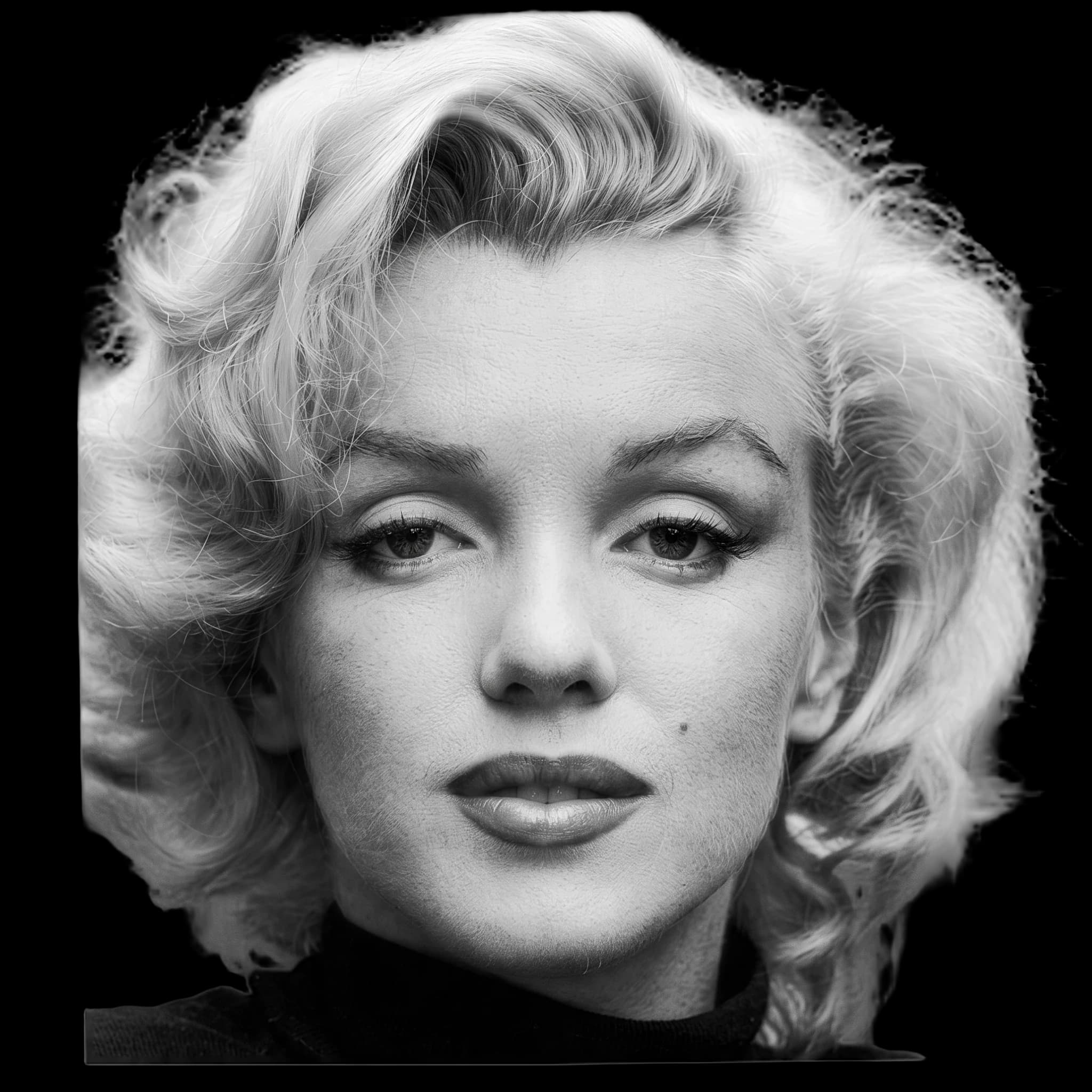 Marilyn Monroe, front profile