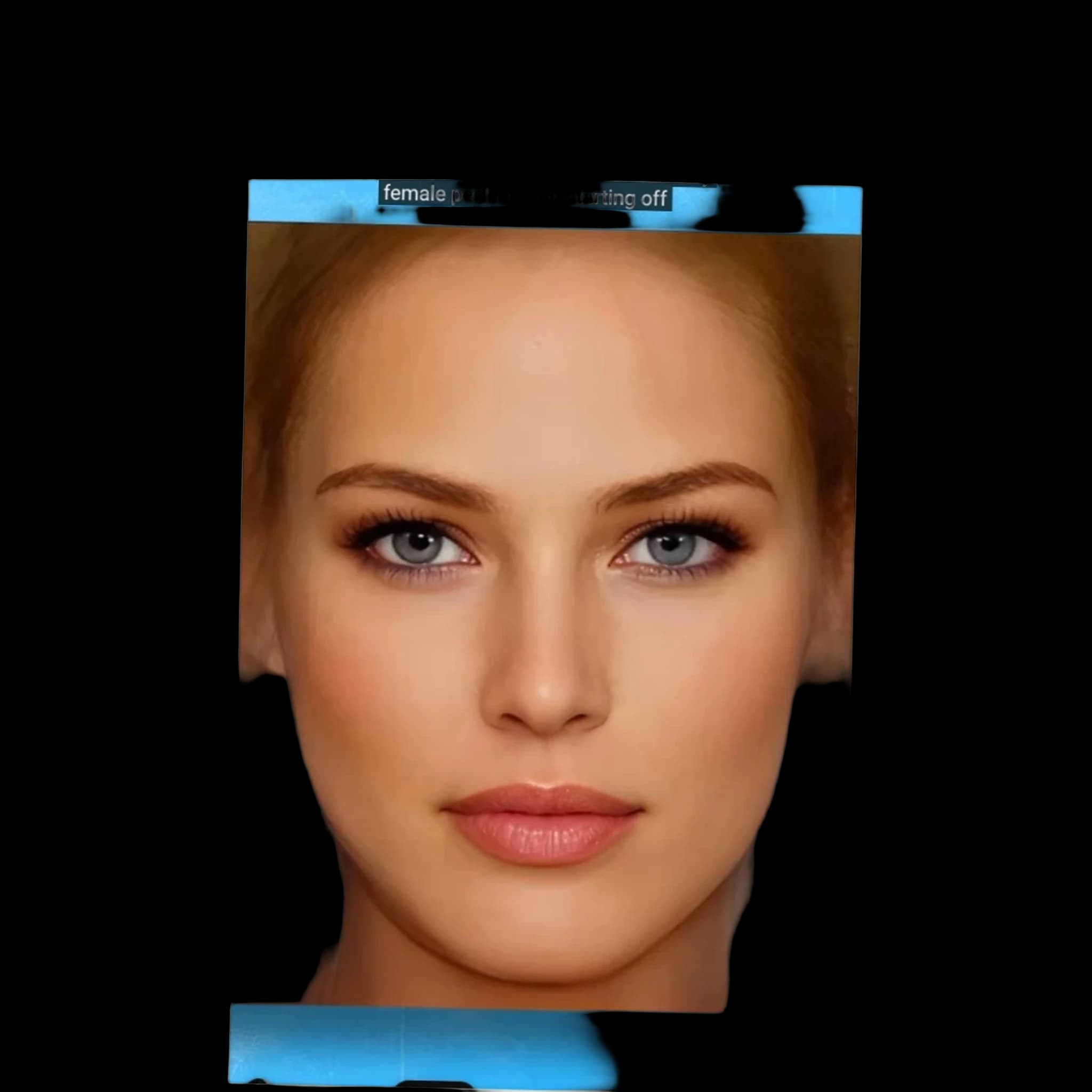 Mathematically Perfect Female Face, Bitemporal Width