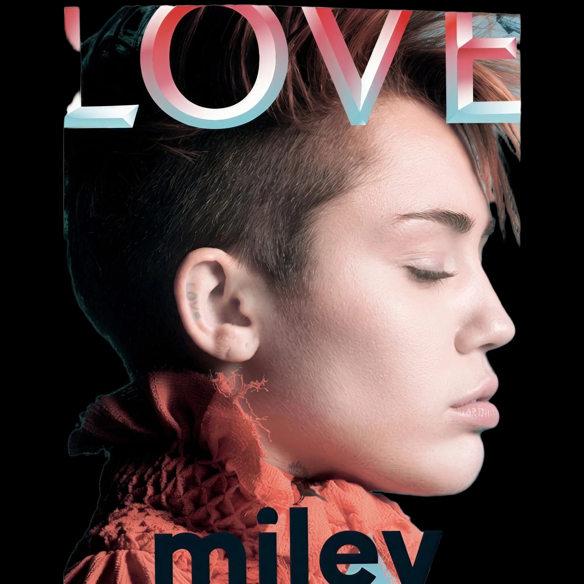 Miley Cyrus, side profile