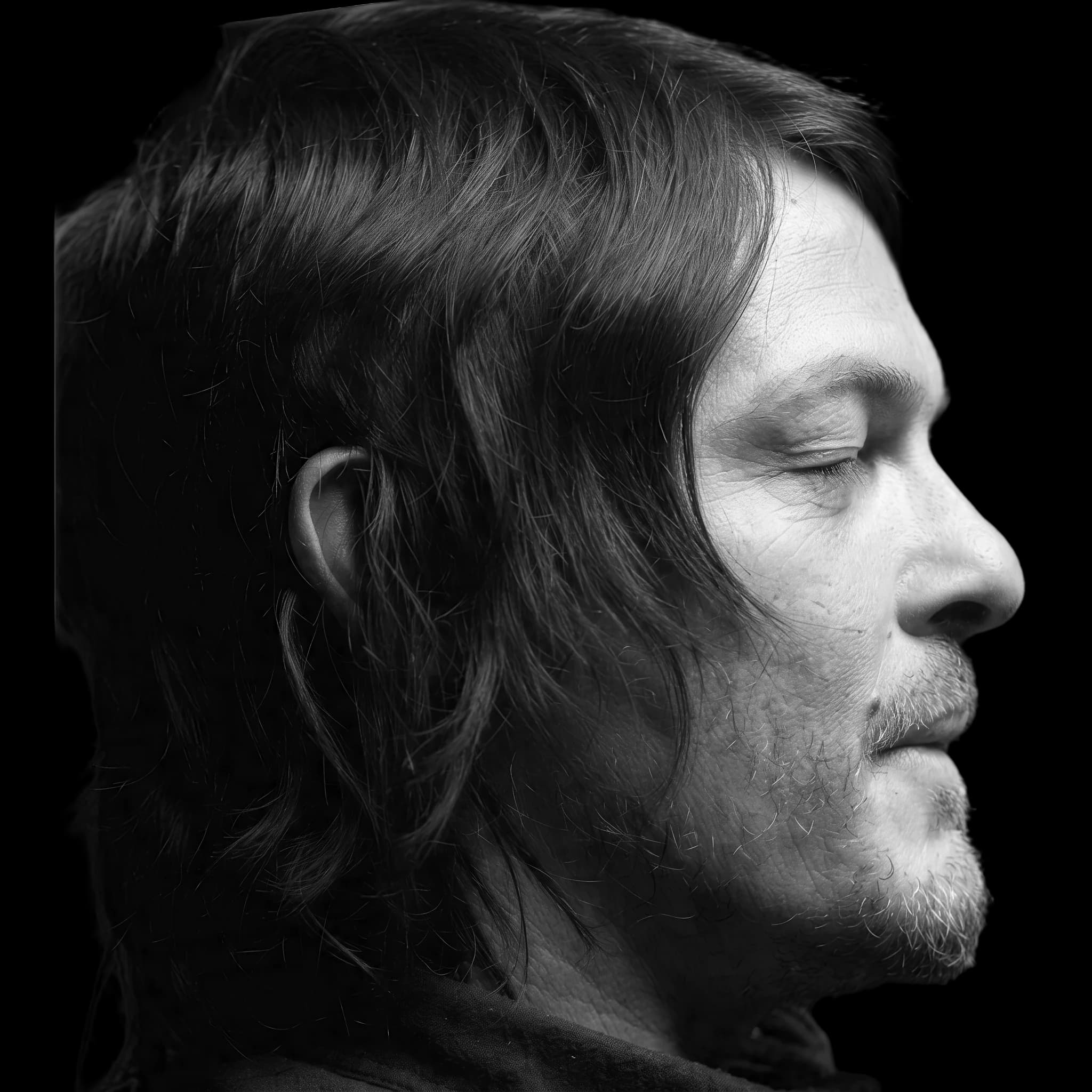 Norman Reedus, side profile