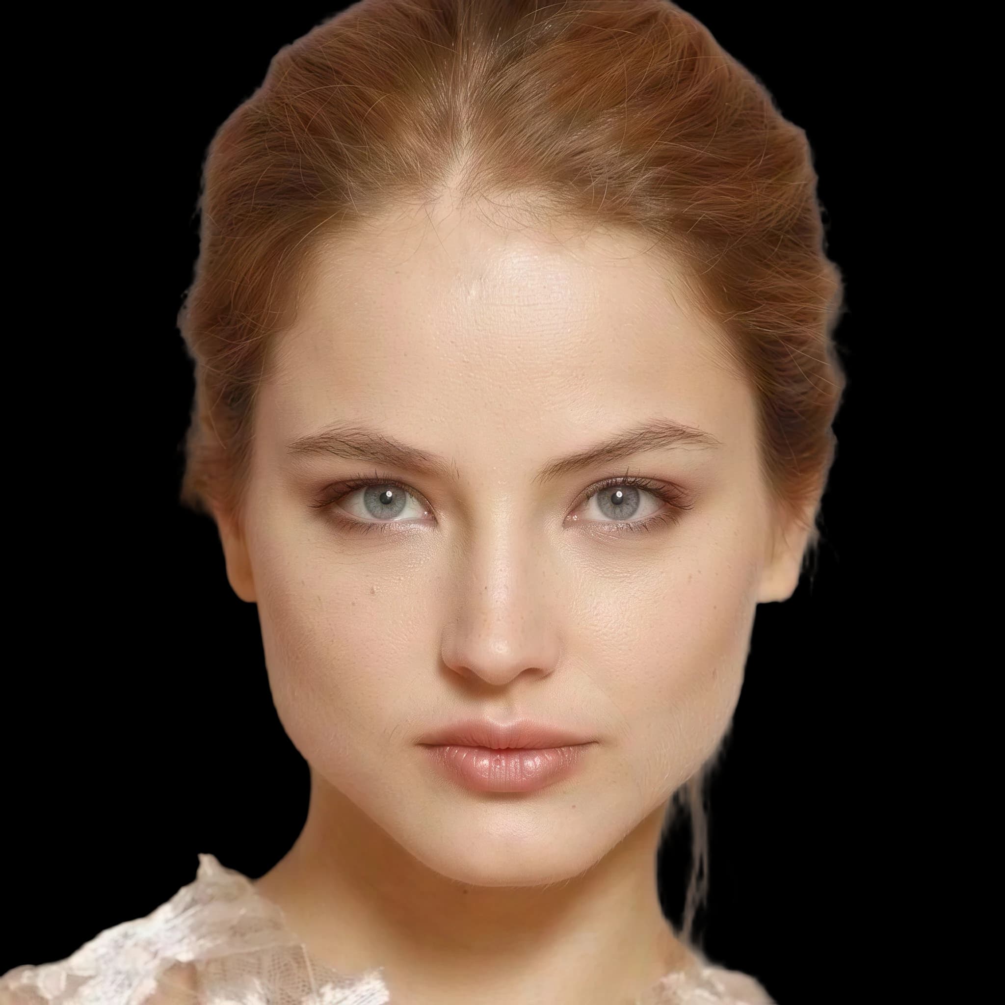 Ruslana Korshunova, front profile