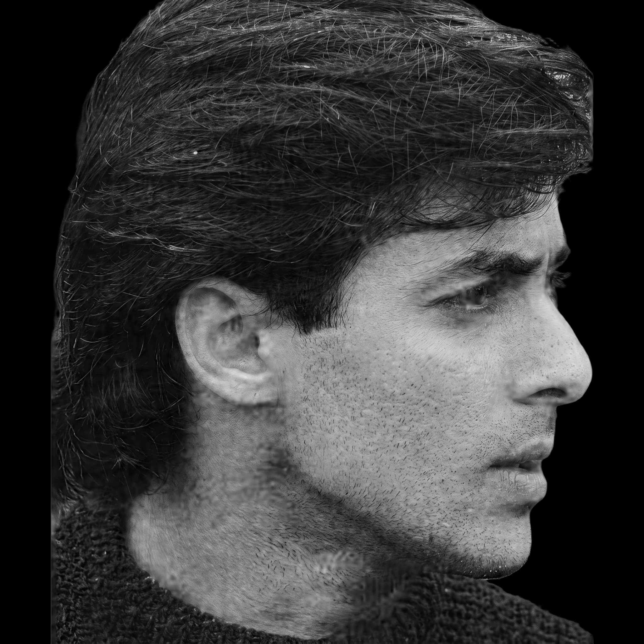 Salman Khan (Young), Gonion to mouth line