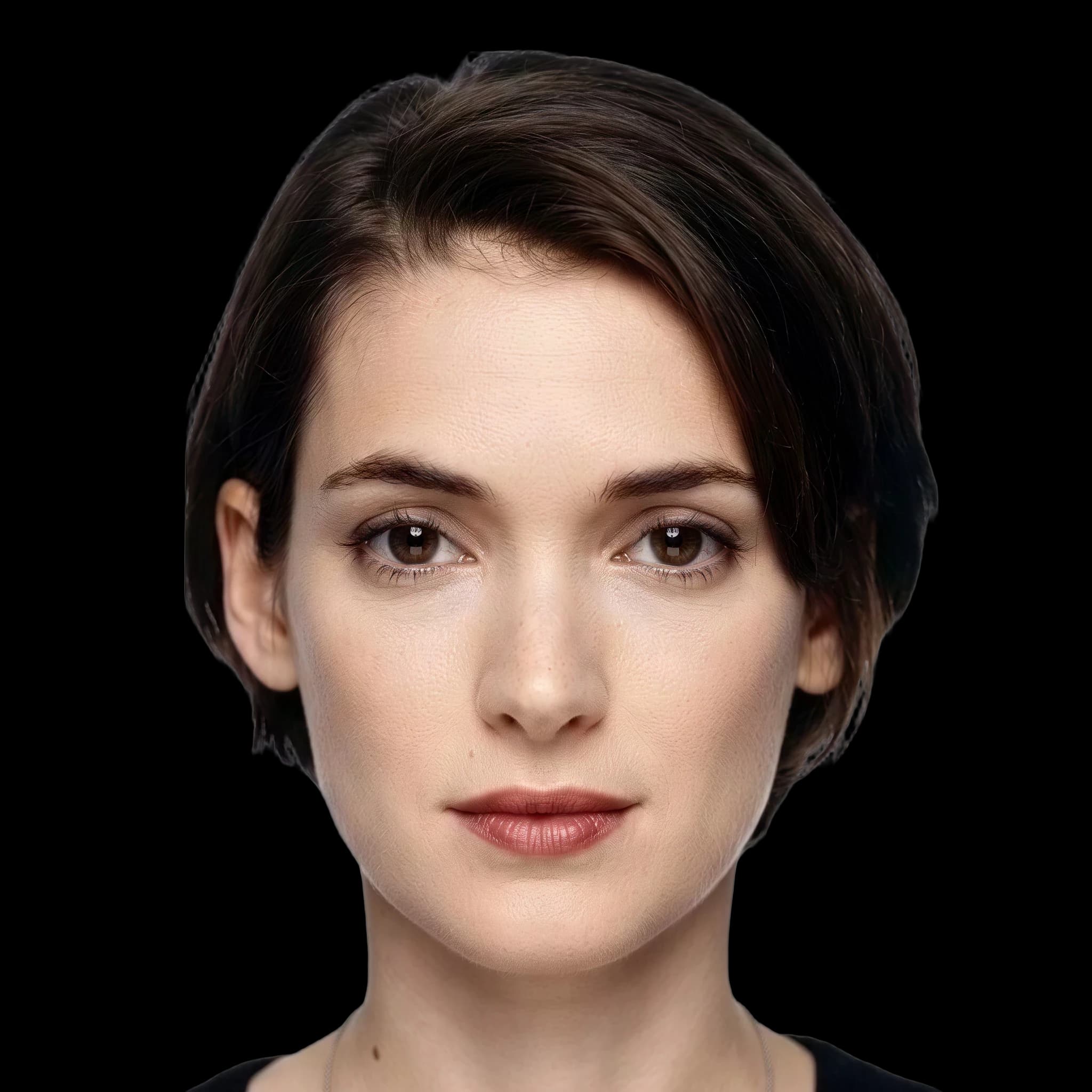 Winona Ryder, Bigonial width