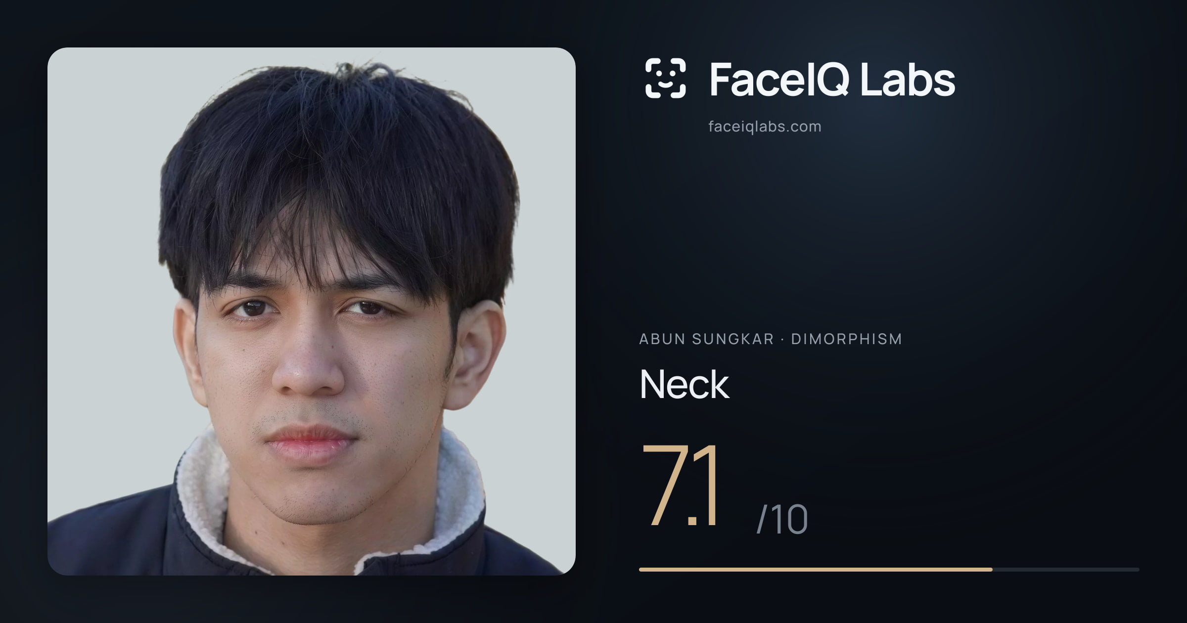 Abun Sungkar Neck: 7.1/10, drawn on the photo