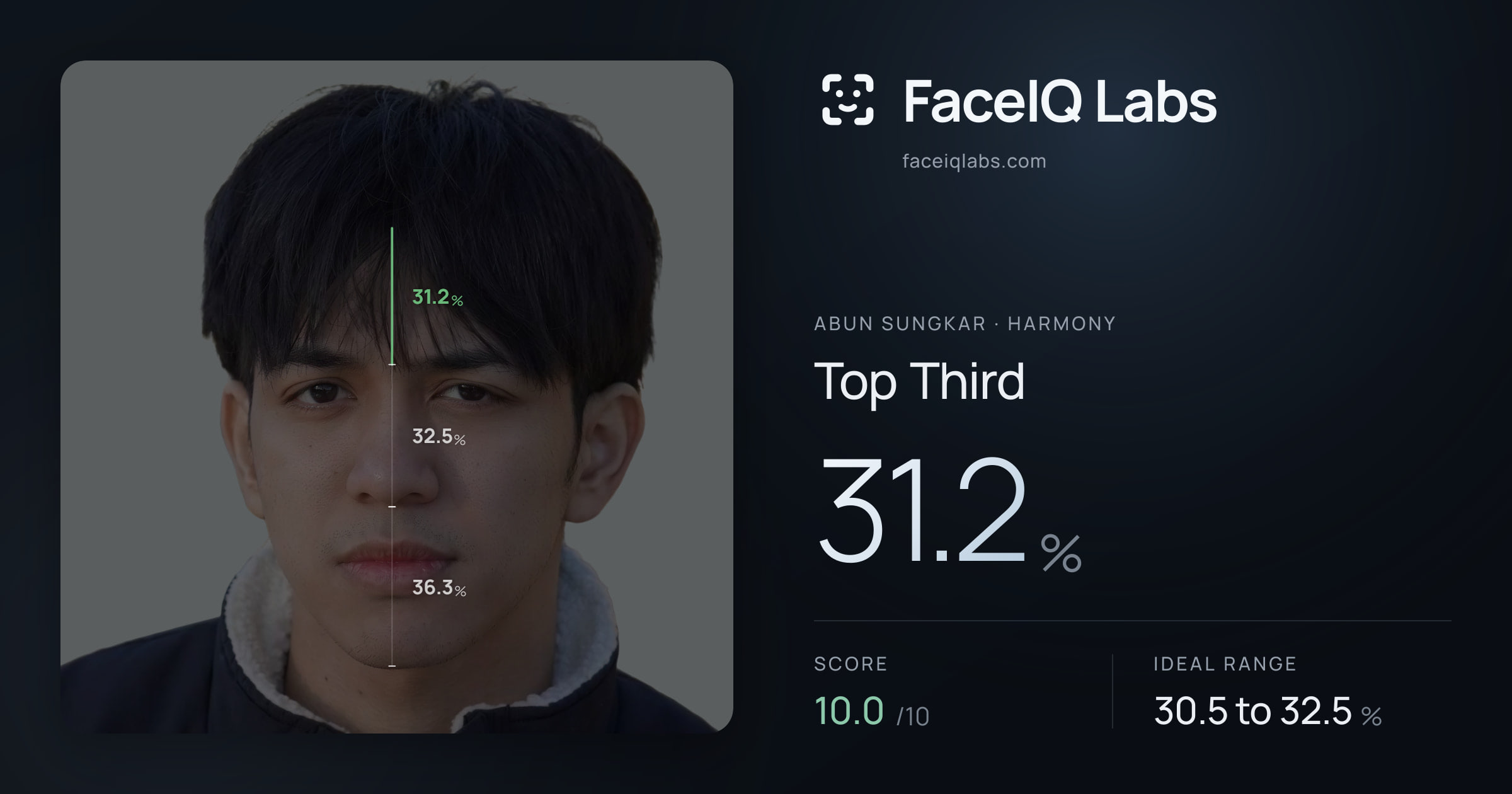 Abun Sungkar Top Third: 31.2%, drawn on the photo