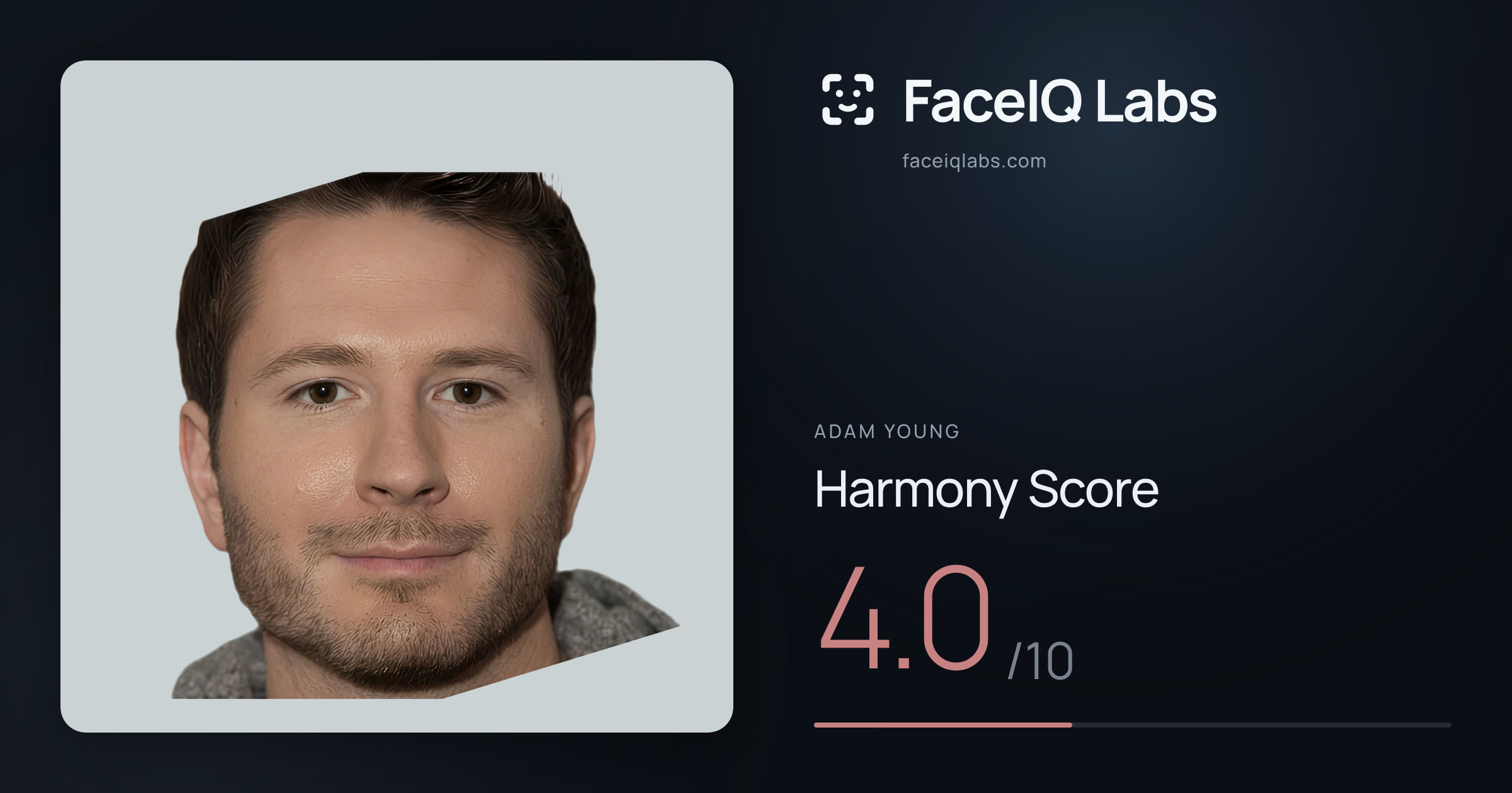 Adam Young Harmony: 4.0/10, with each ratio's score