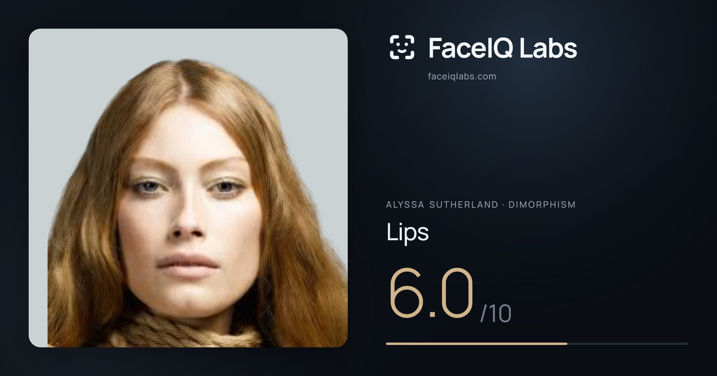 Alyssa Sutherland Lips: 6.0/10, drawn on the photo