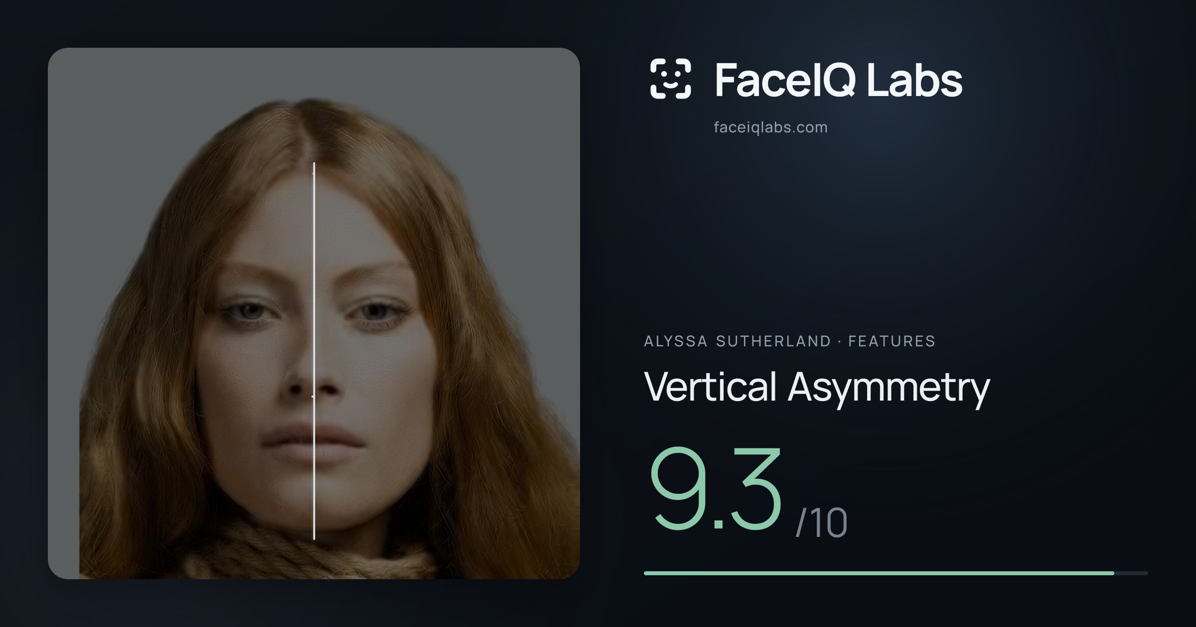 Alyssa Sutherland Vertical Asymmetry: 9.3/10, drawn on the photo