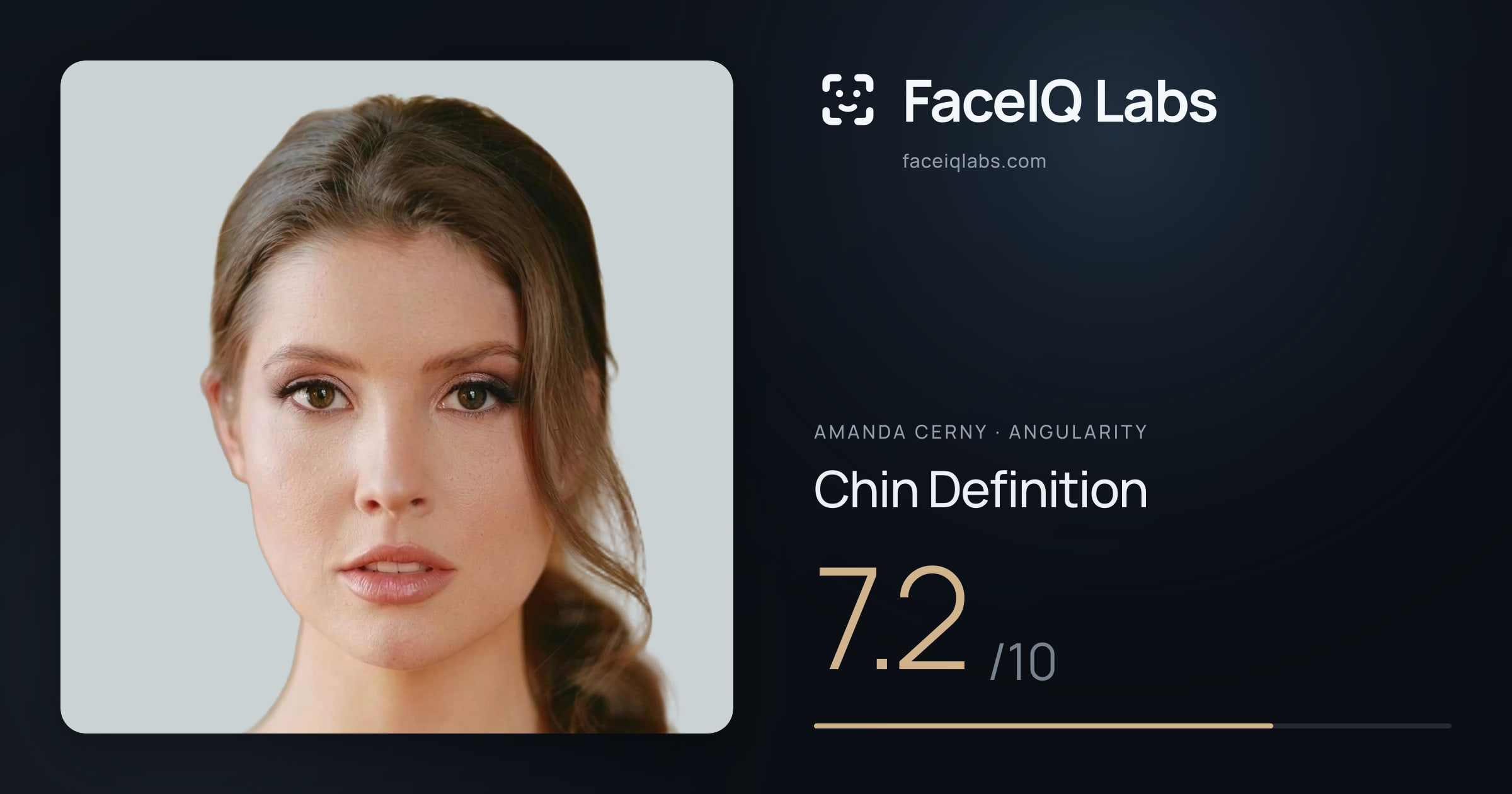 Amanda Cerny Chin Definition: 7.2/10, drawn on the photo