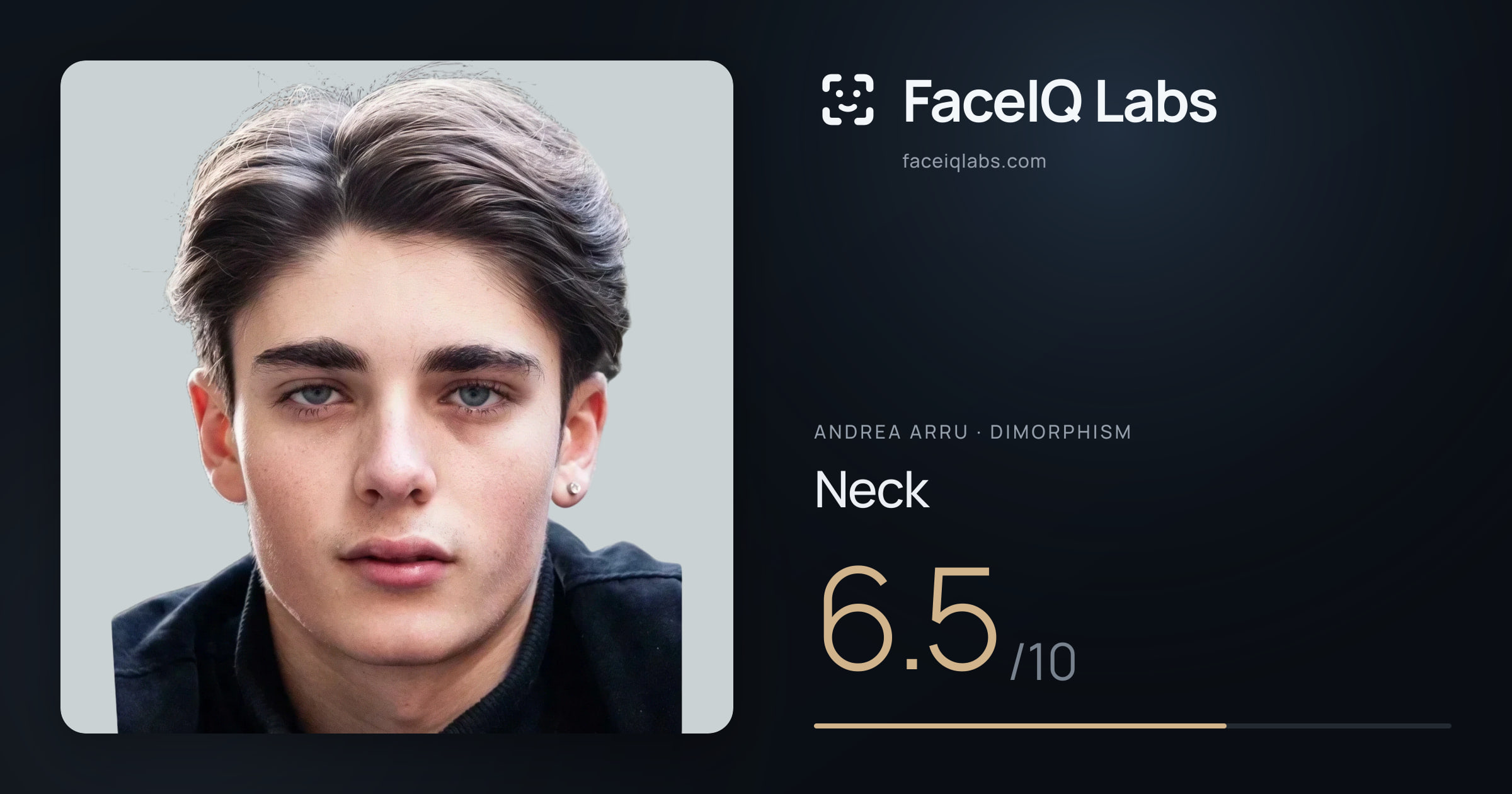 Andrea Arru Neck: 6.5/10, drawn on the photo