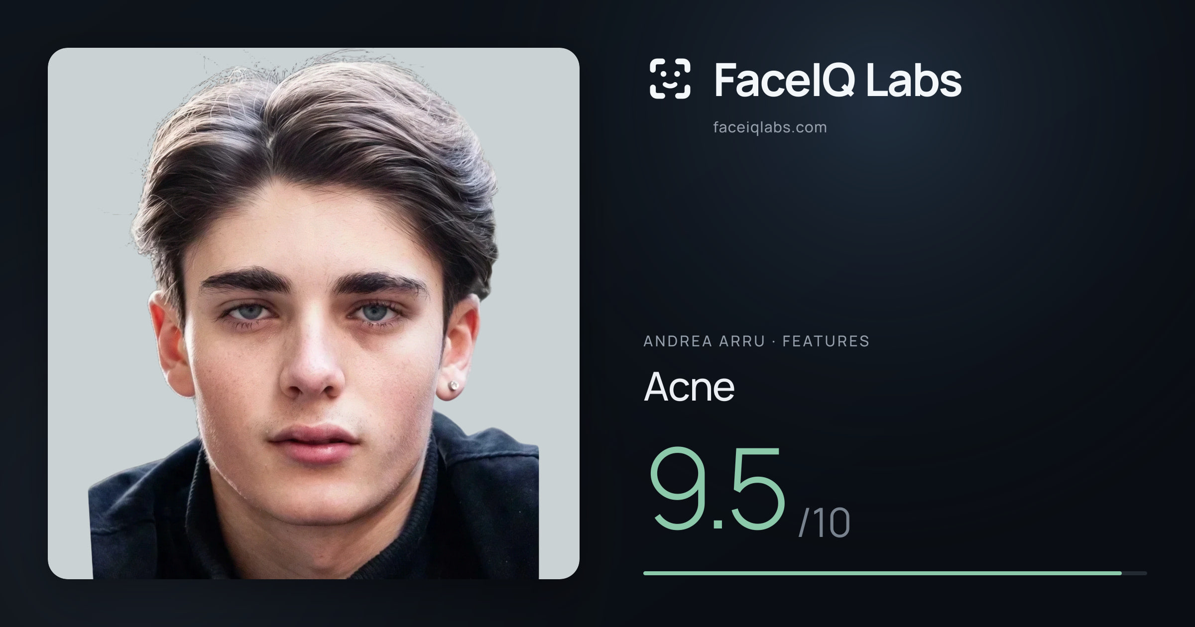 Andrea Arru Acne: 9.5/10, drawn on the photo