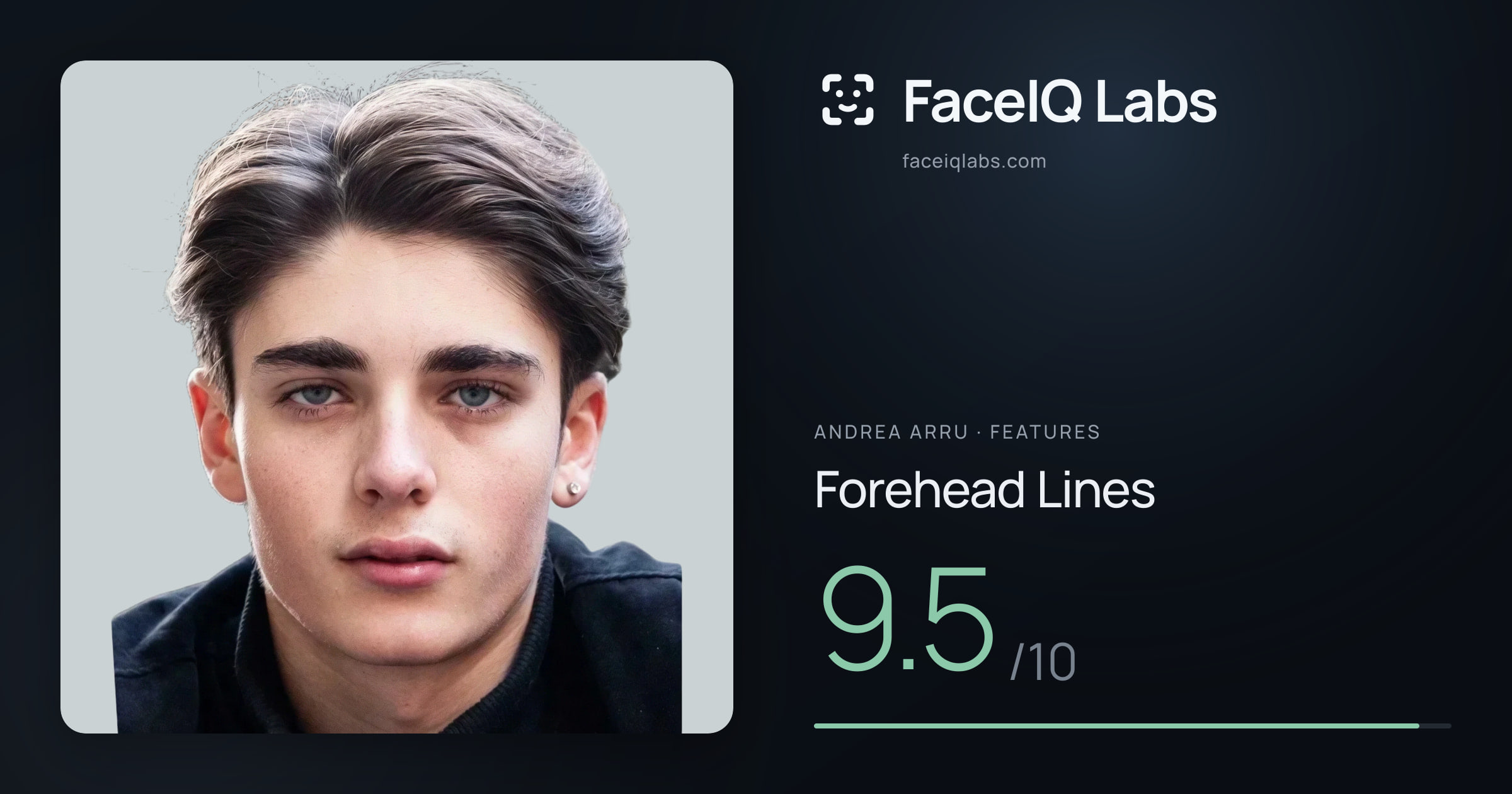 Andrea Arru Forehead Lines: 9.5/10, drawn on the photo
