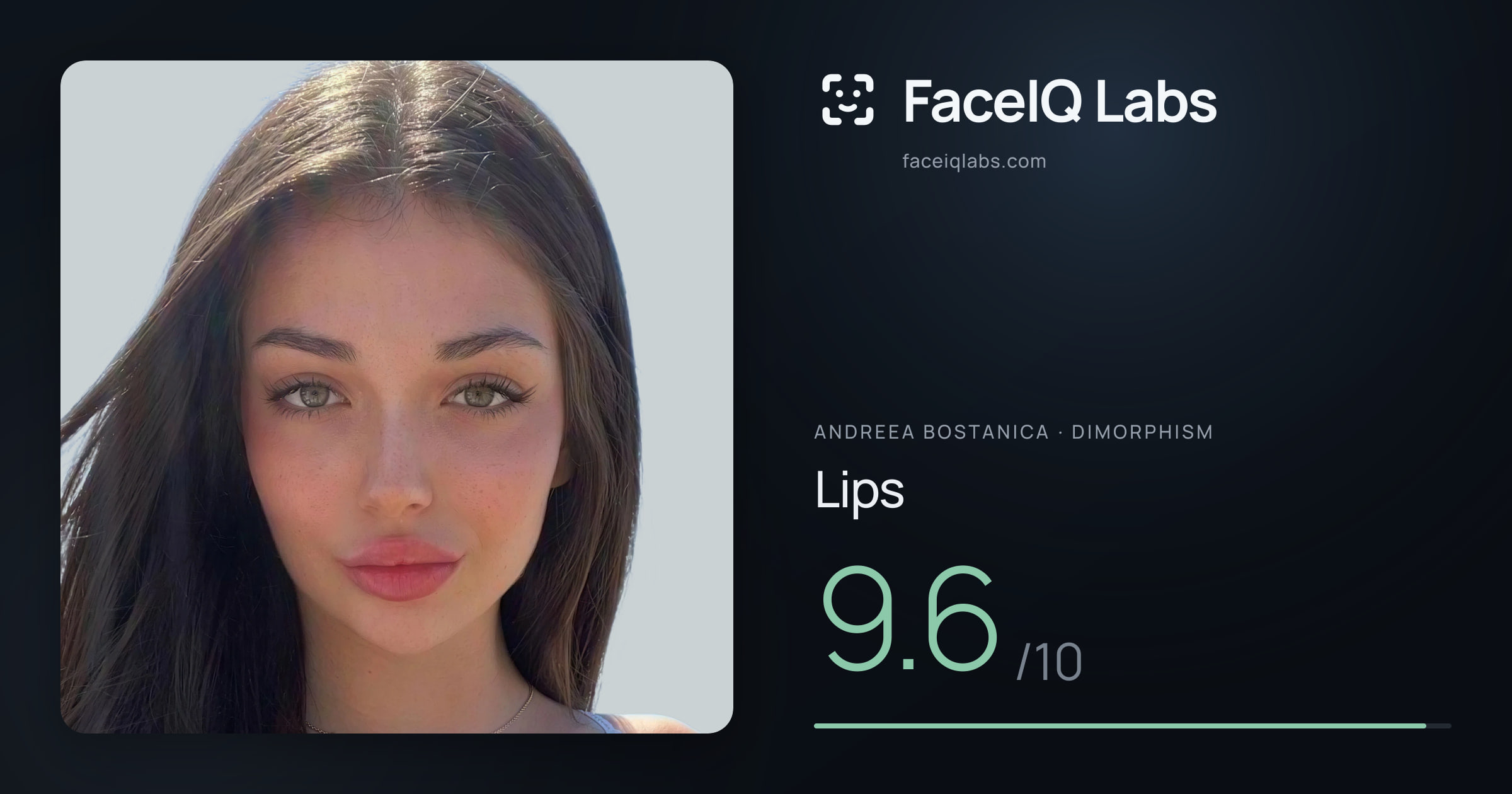 Andreea Bostanica Lips: 9.6/10, drawn on the photo