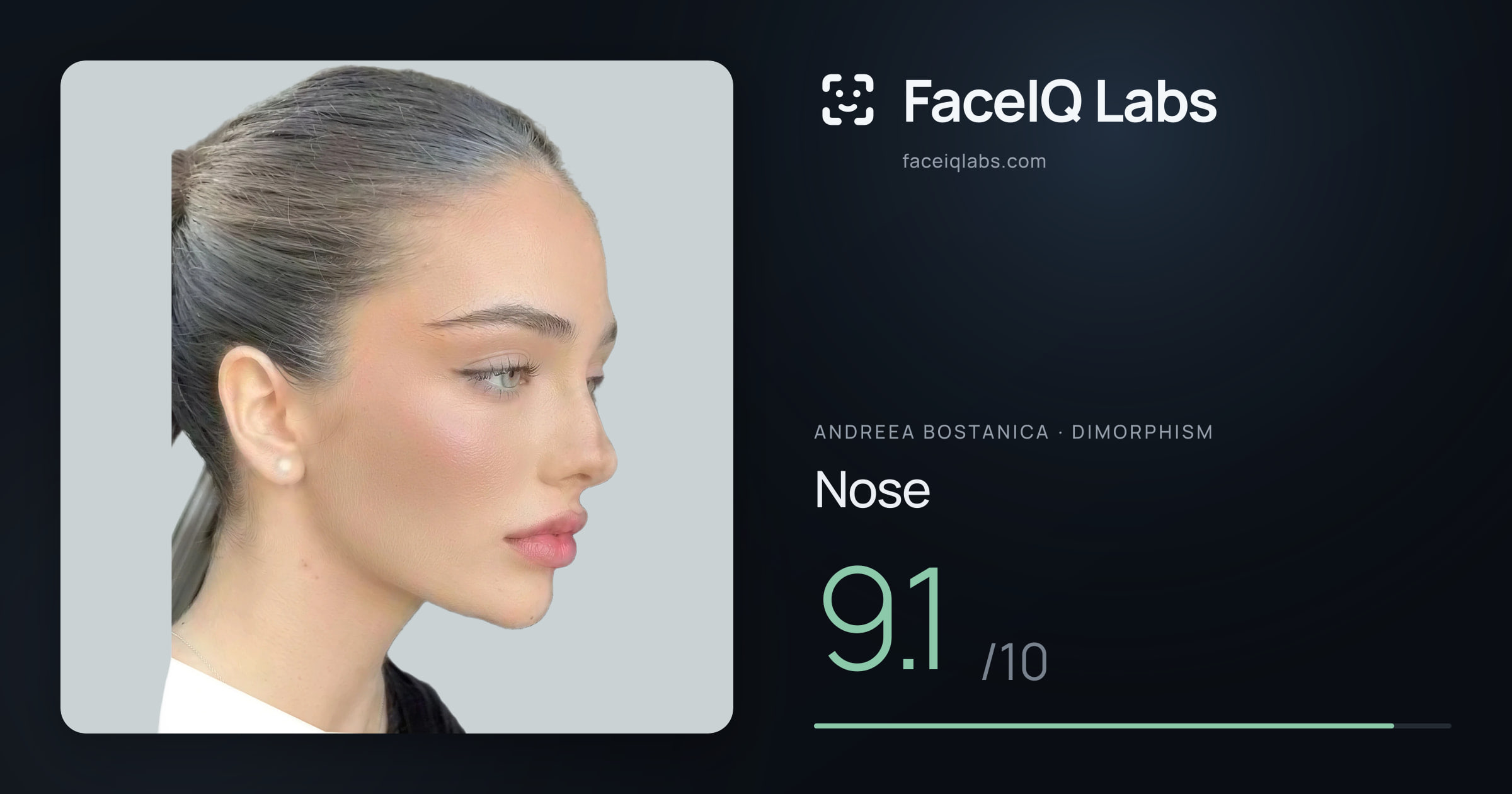 Andreea Bostanica Nose: 9.1/10, drawn on the photo