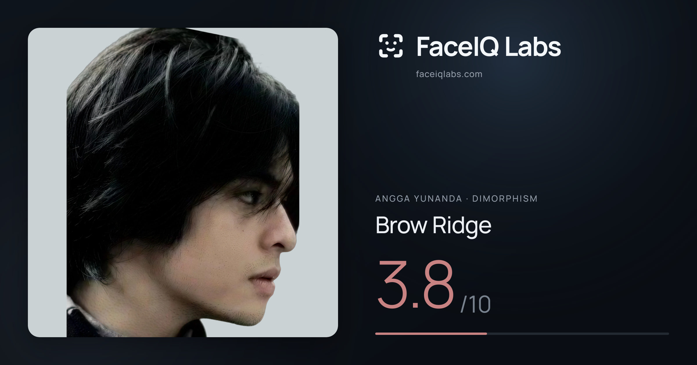 Angga Yunanda Brow Ridge: 3.8/10, drawn on the photo