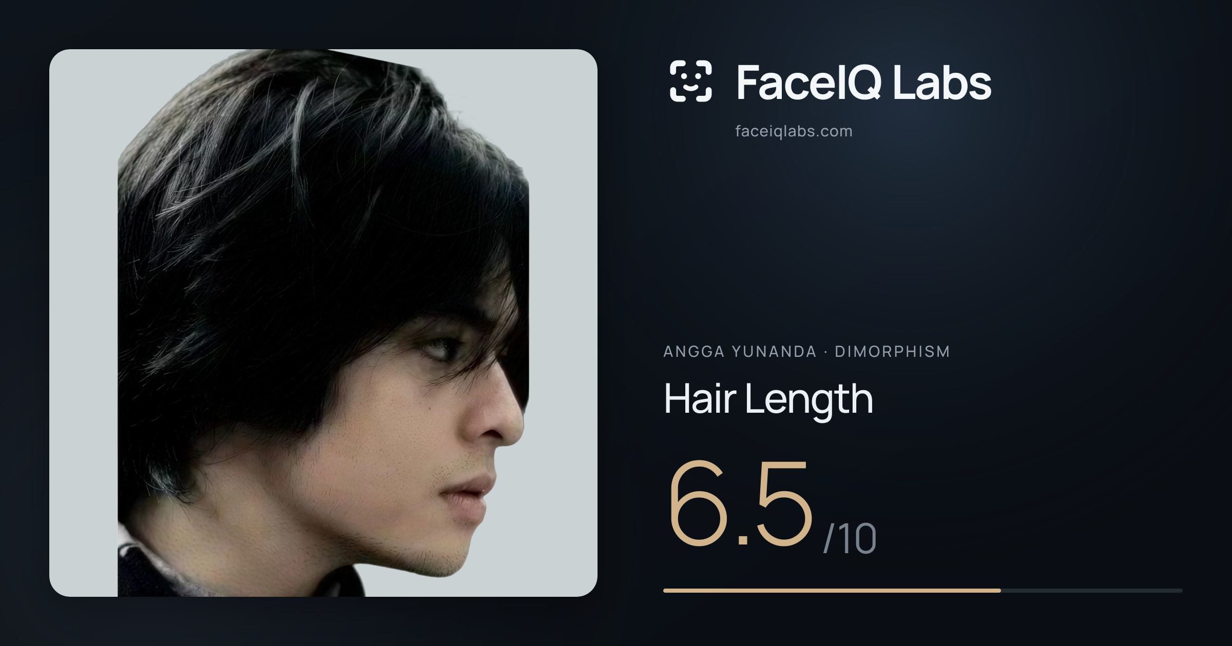Angga Yunanda Hair Length: 6.5/10, drawn on the photo
