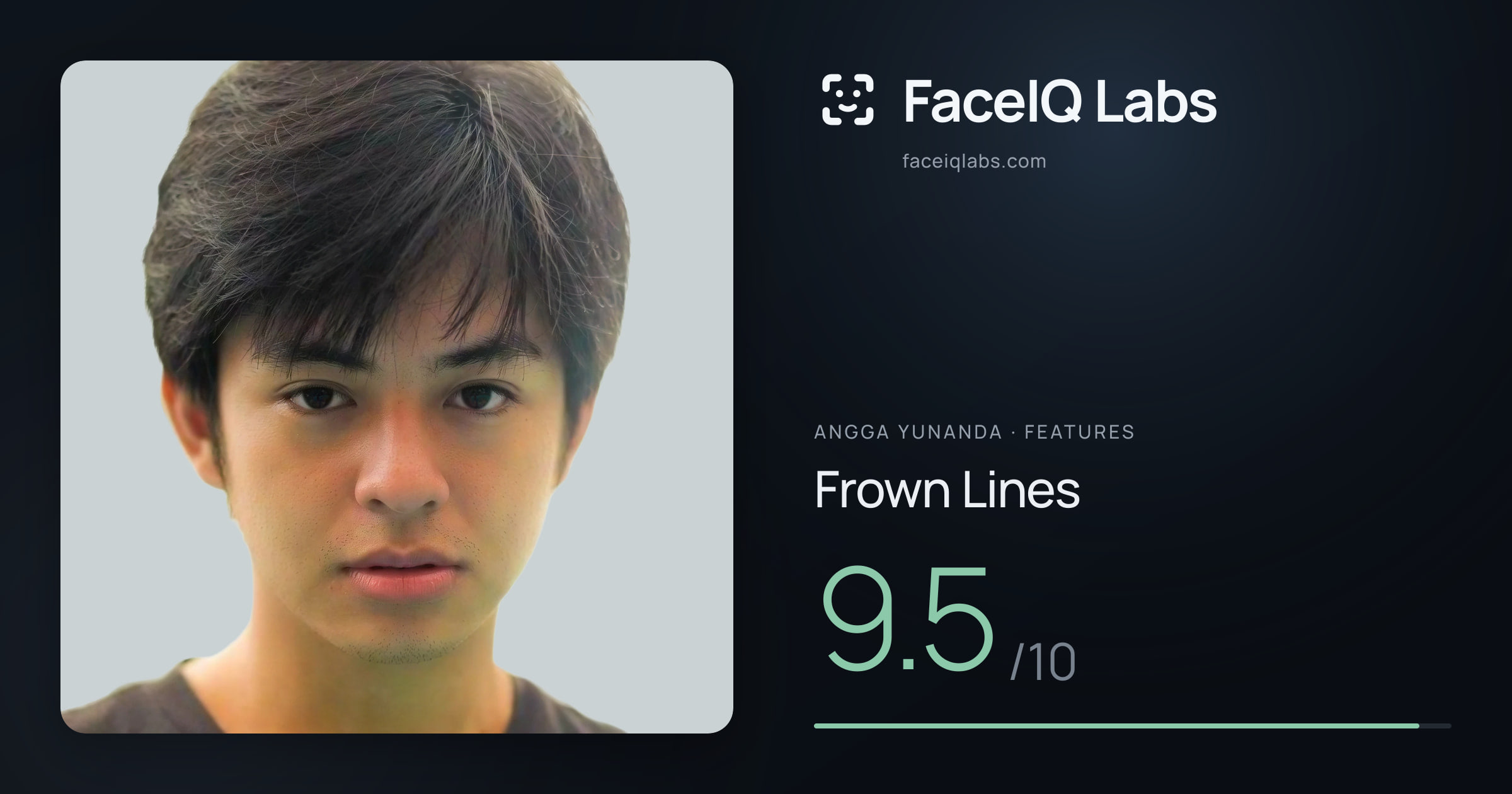 Angga Yunanda Frown Lines: 9.5/10, drawn on the photo