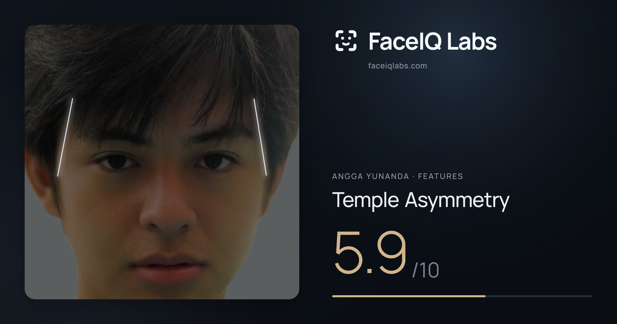 Angga Yunanda Temple Asymmetry: 5.9/10, drawn on the photo
