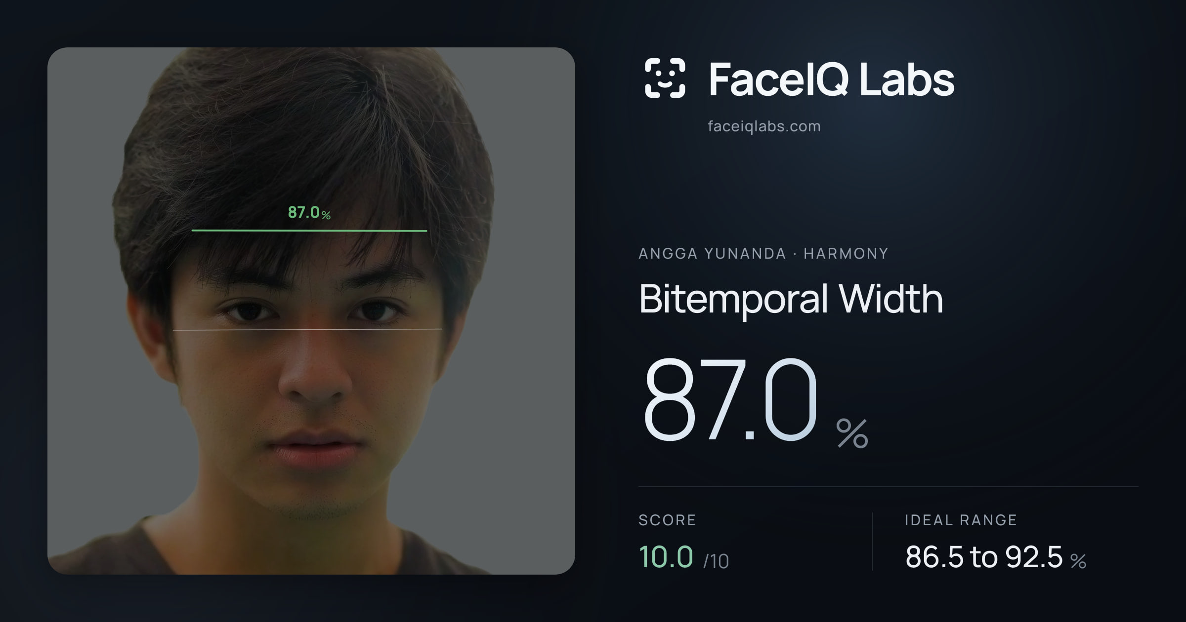 Angga Yunanda Bitemporal Width: 87.0%, drawn on the photo