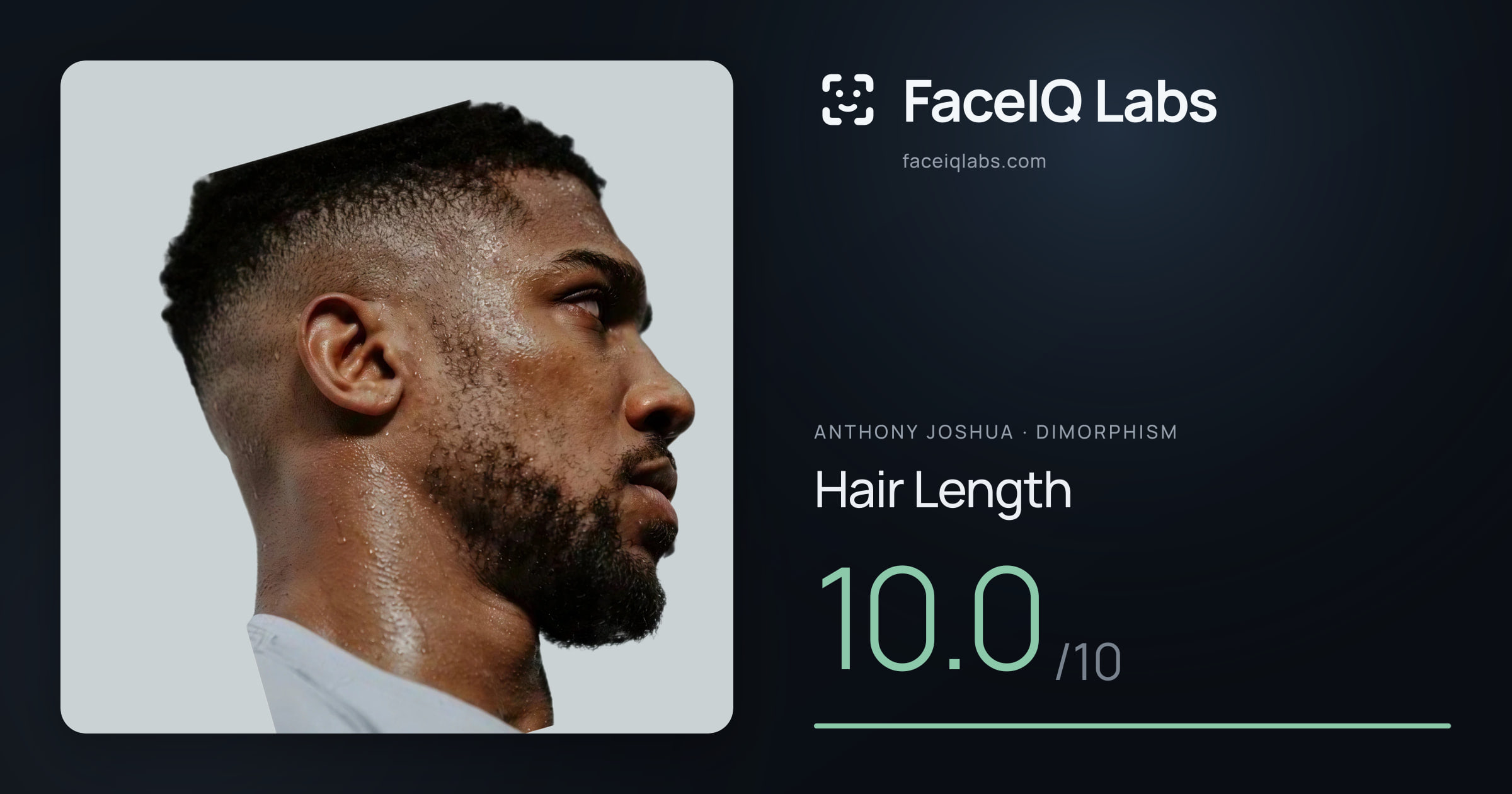 Anthony Joshua Hair Length: 10.0/10, drawn on the photo