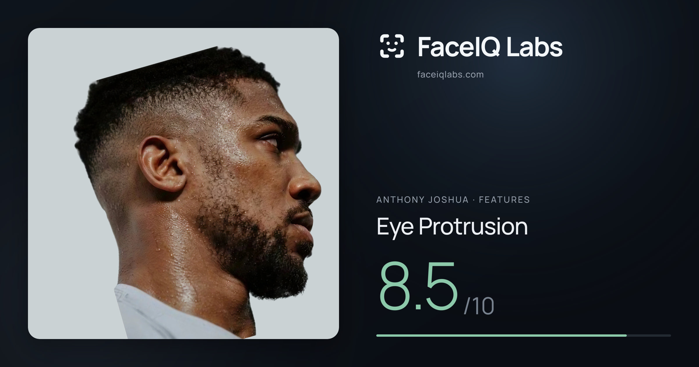 Anthony Joshua Eye Protrusion: 8.5/10, drawn on the photo